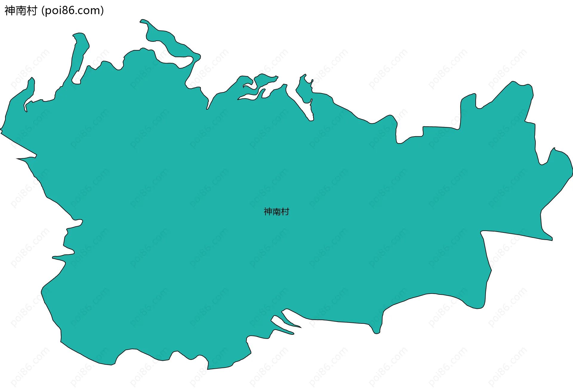 神南村边界地图