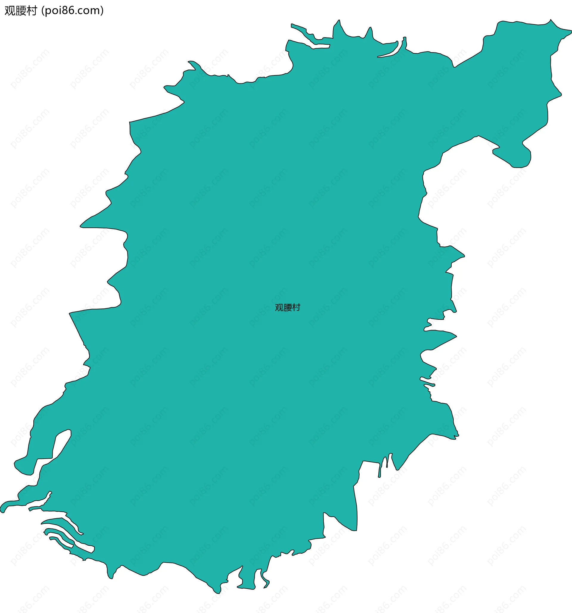 观腰村边界地图