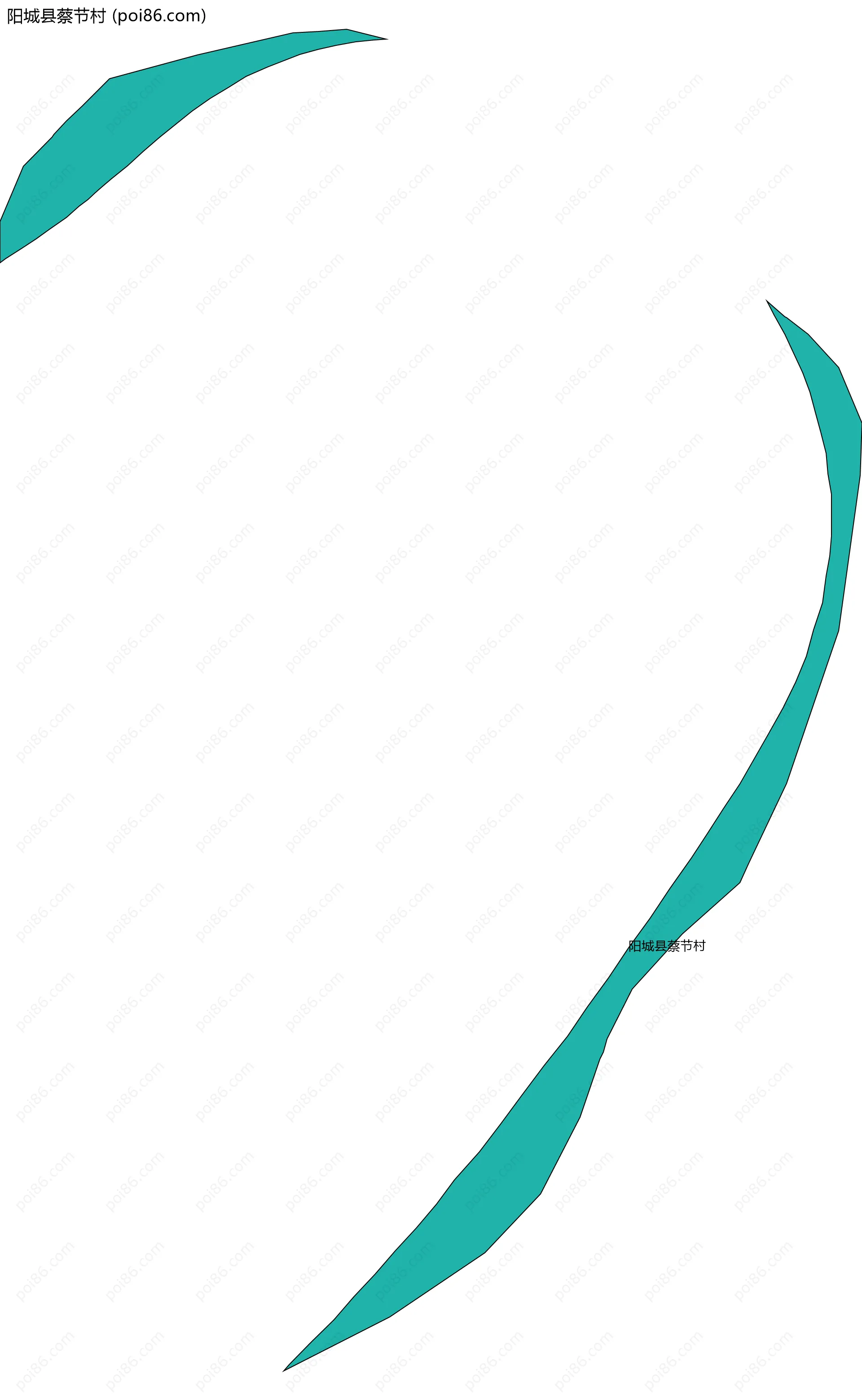 阳城县蔡节村边界地图