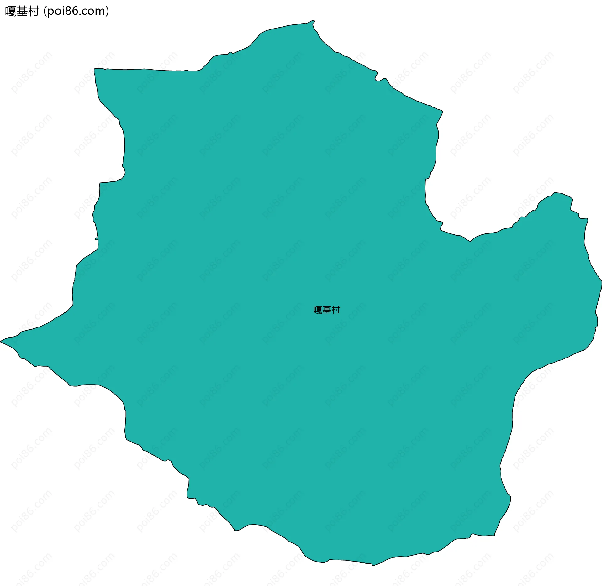 嘎基村边界地图