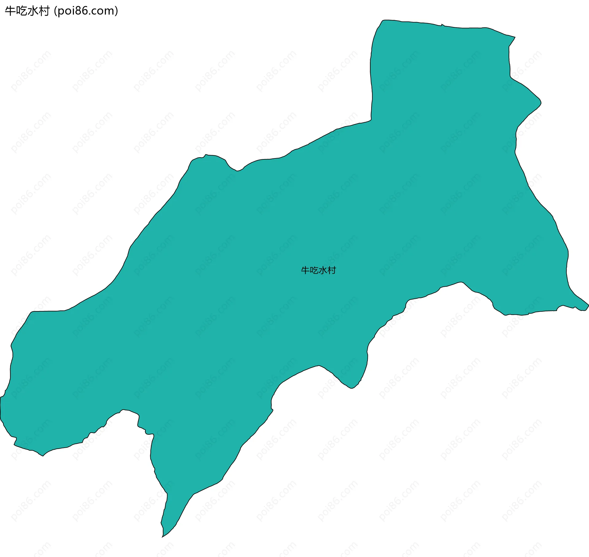 牛吃水村边界地图