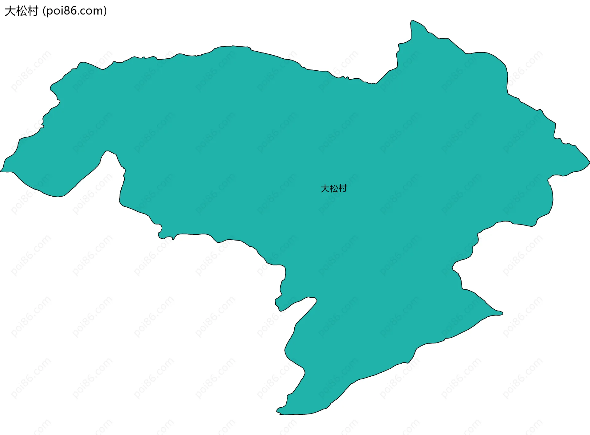 大松村边界地图