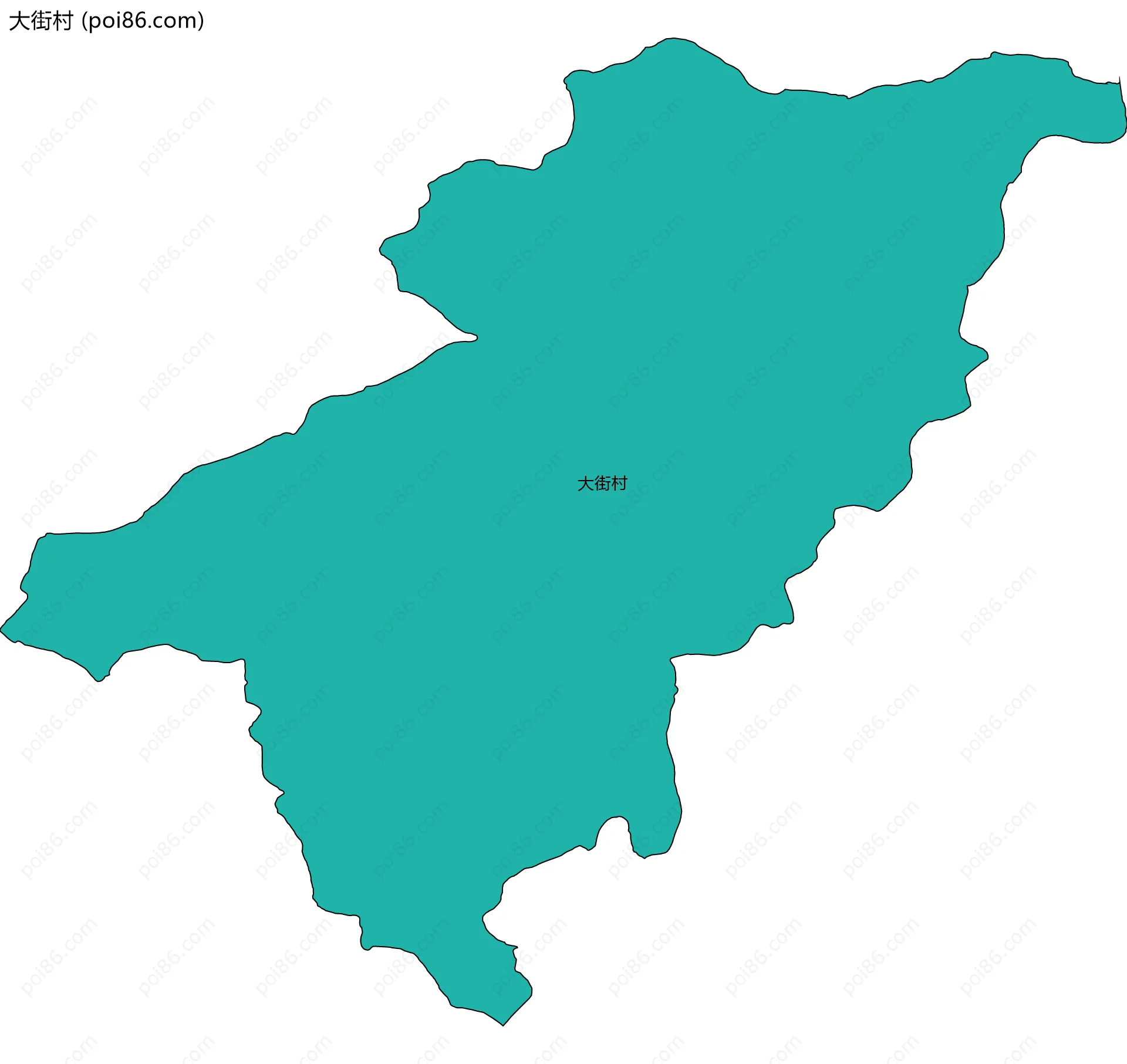 大街村边界地图