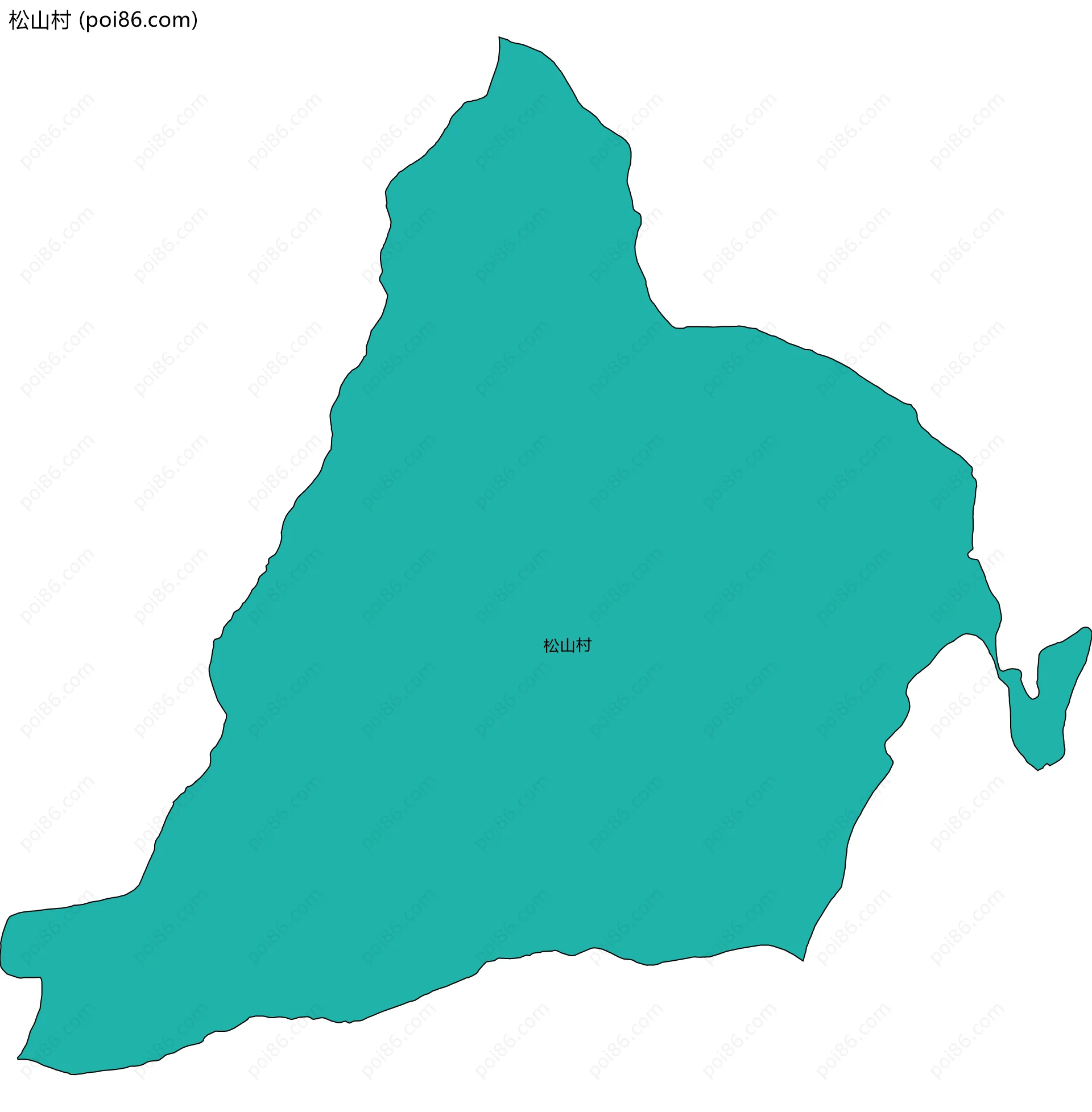 松山村边界地图