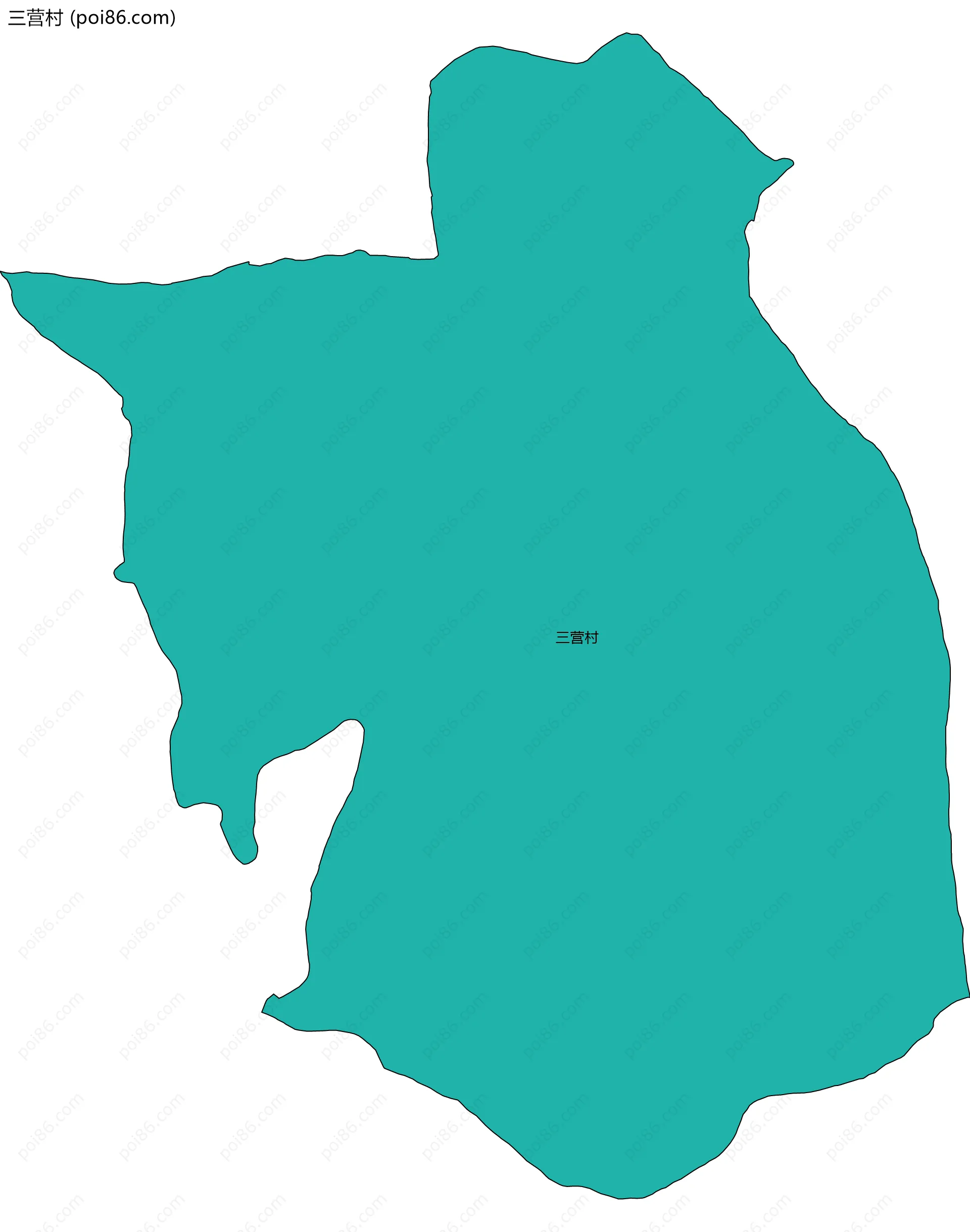 三营村边界地图