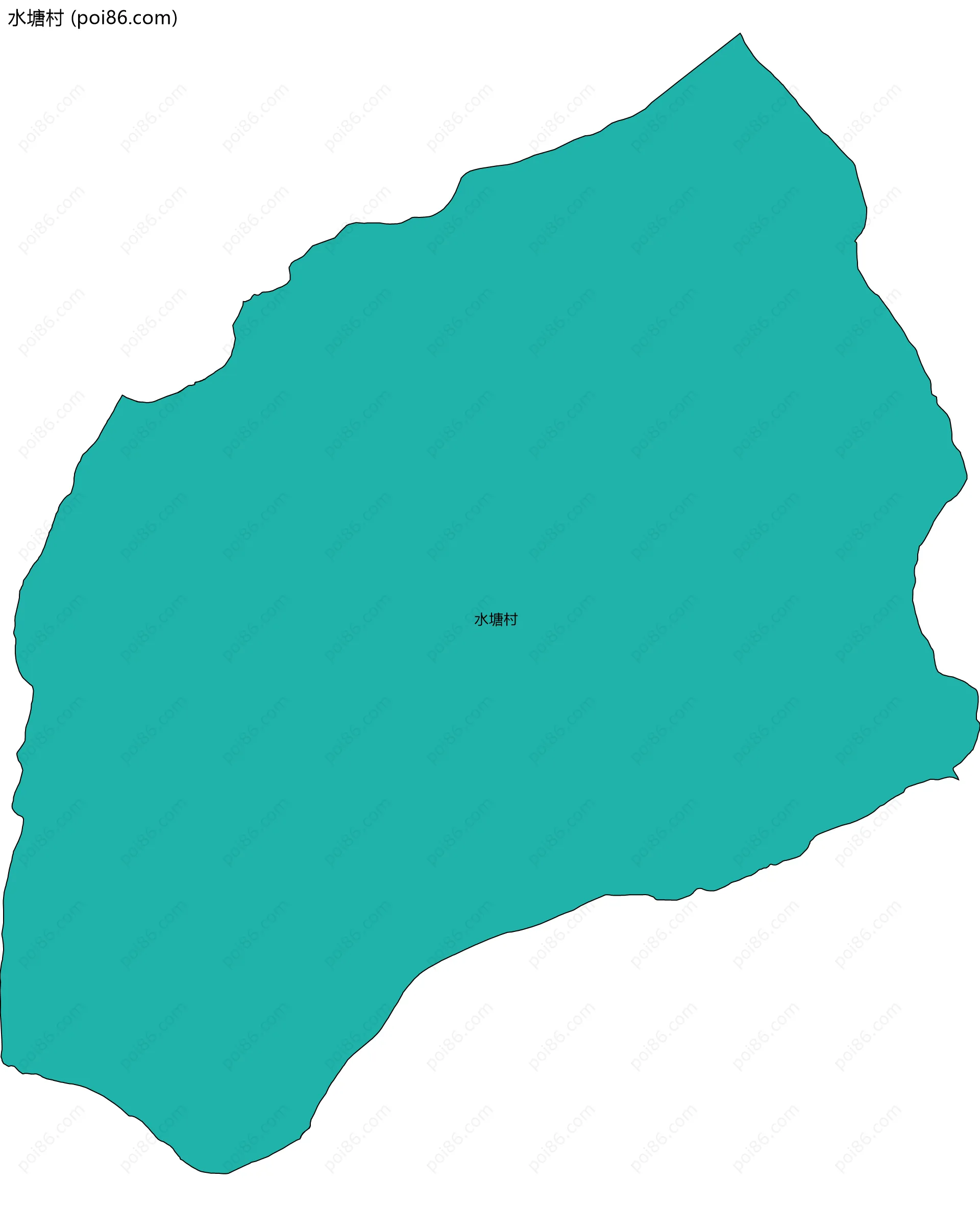 水塘村边界地图