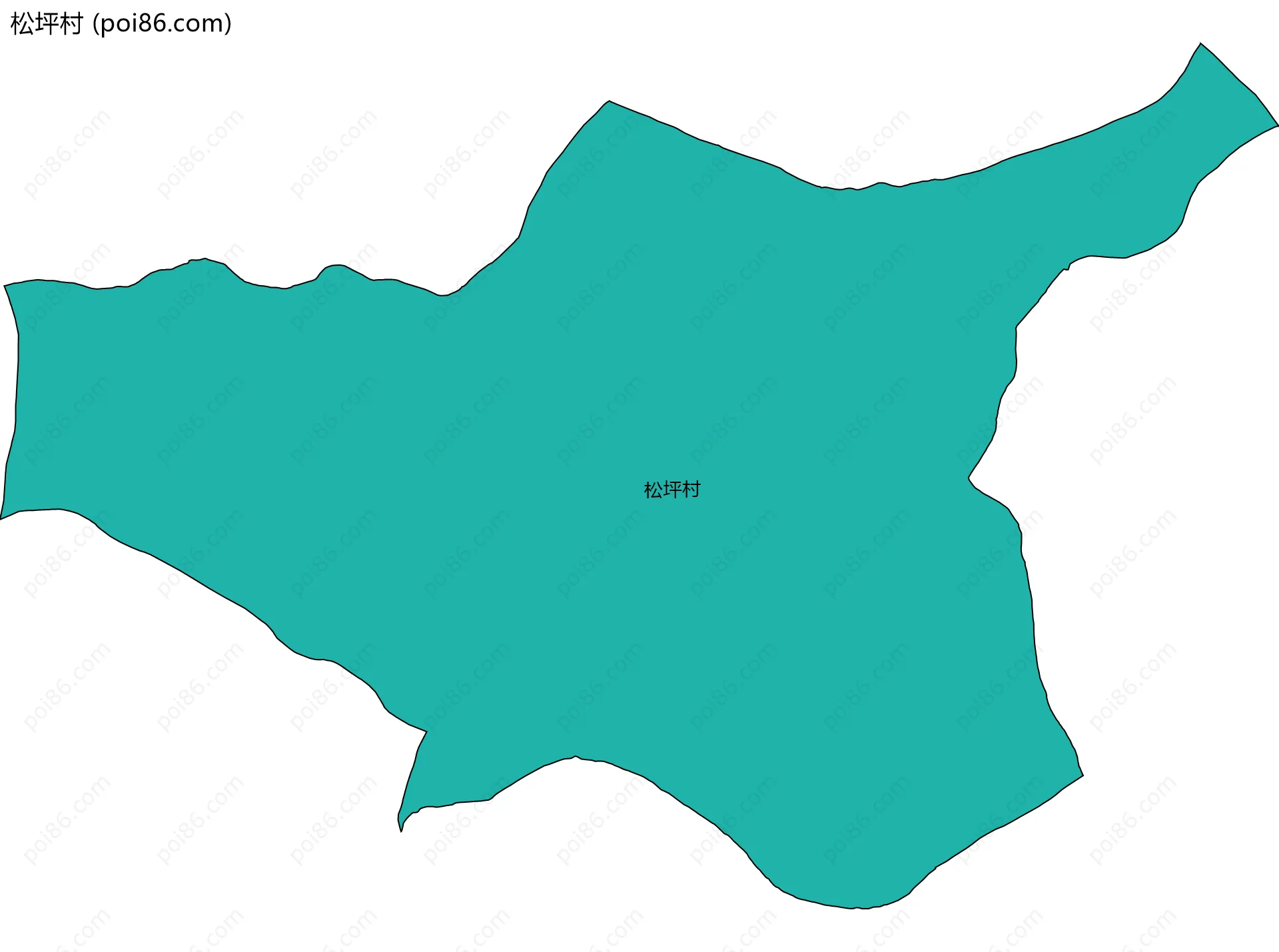 松坪村边界地图