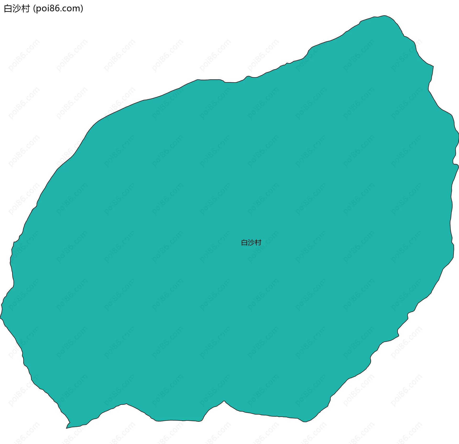 白沙村边界地图