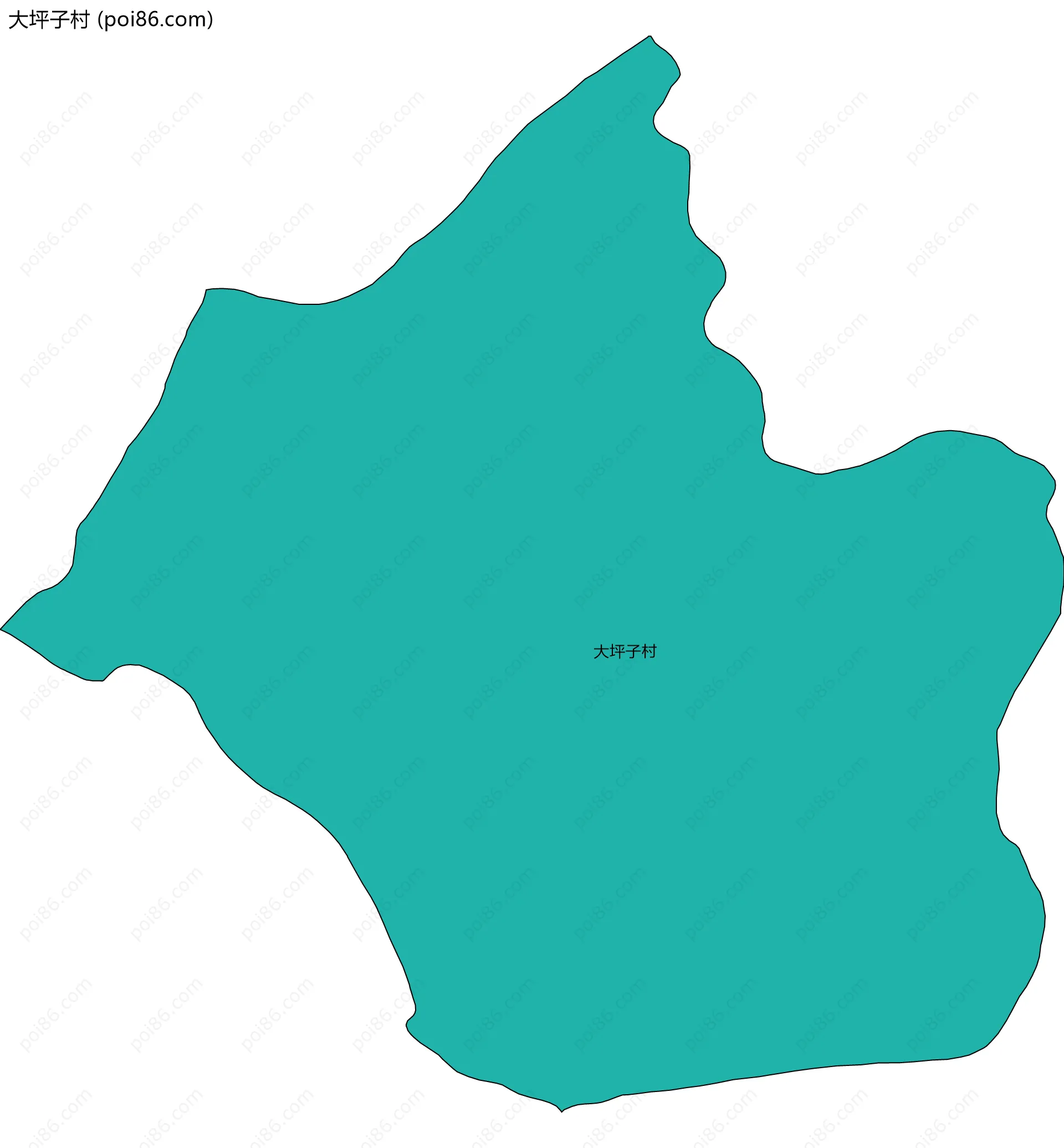 大坪子村边界地图