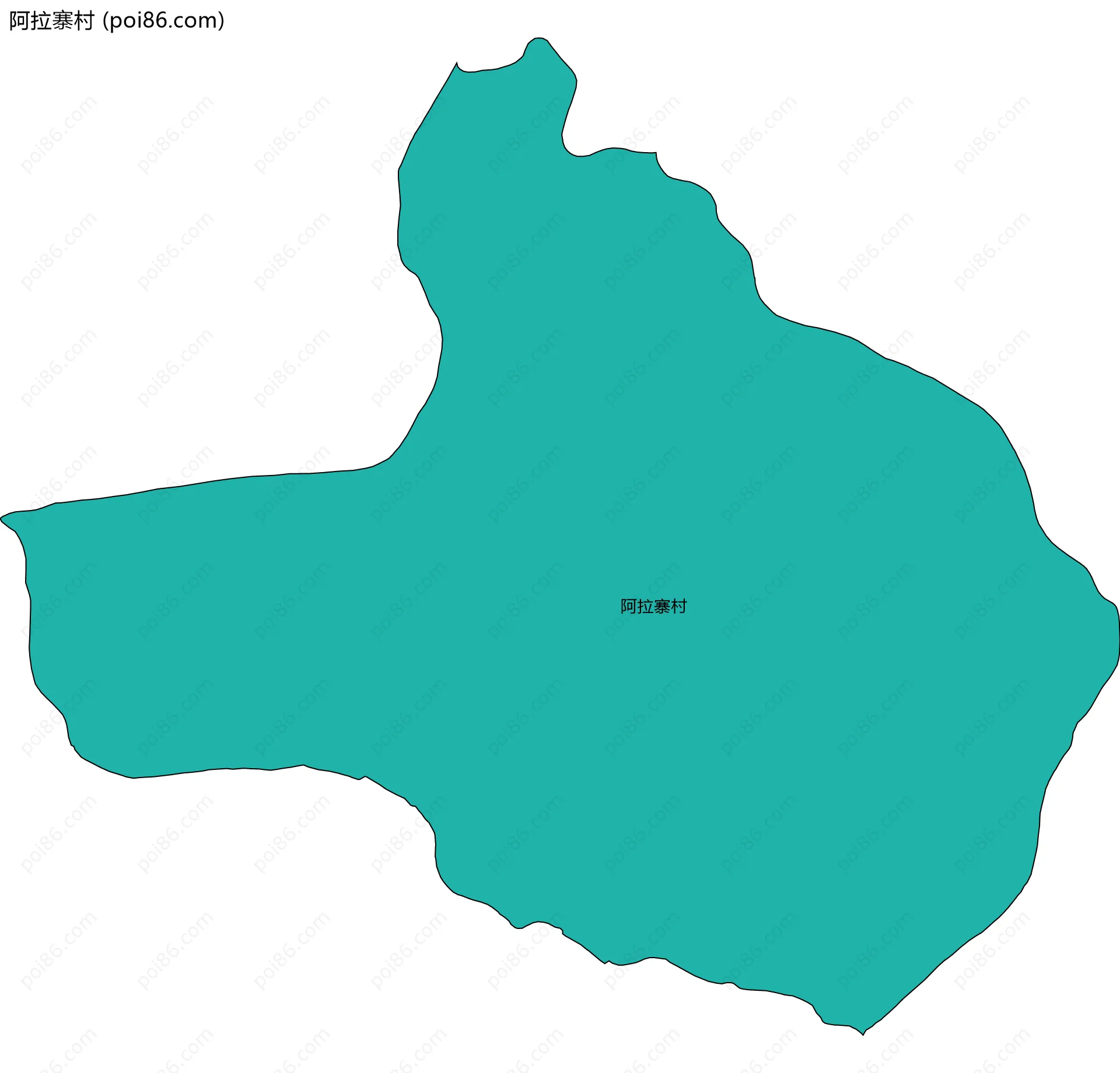 阿拉寨村边界地图