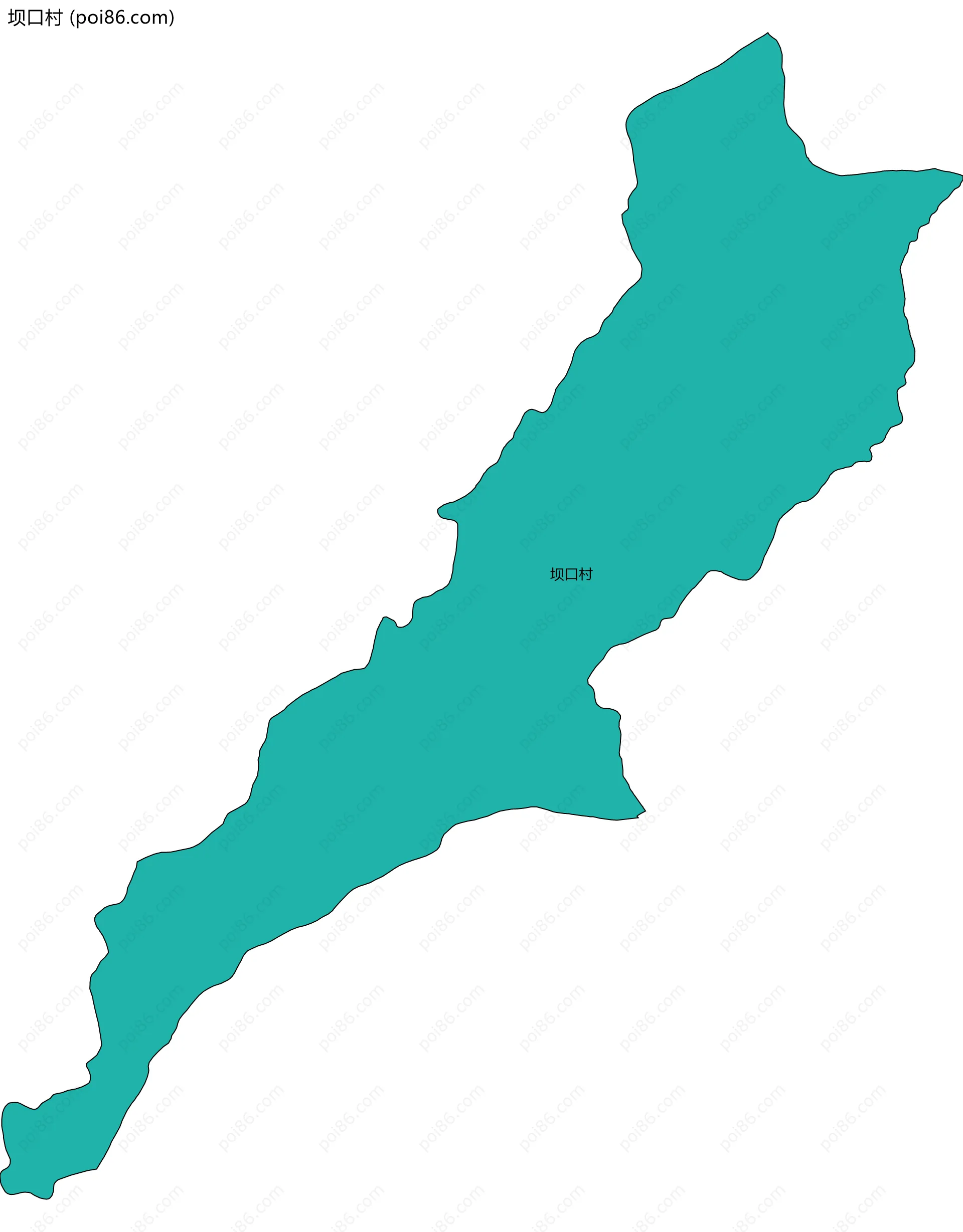 坝口村边界地图