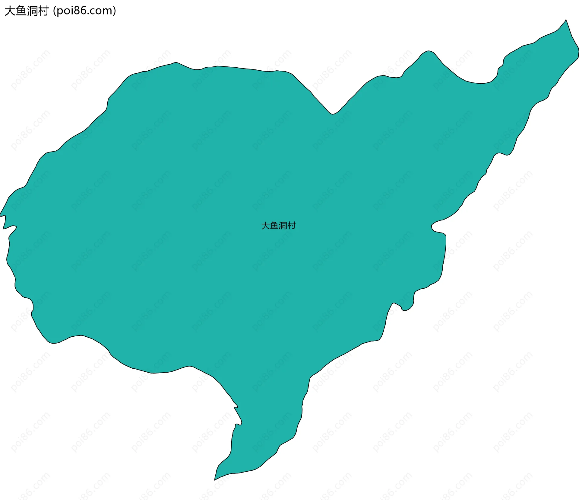 大鱼洞村边界地图