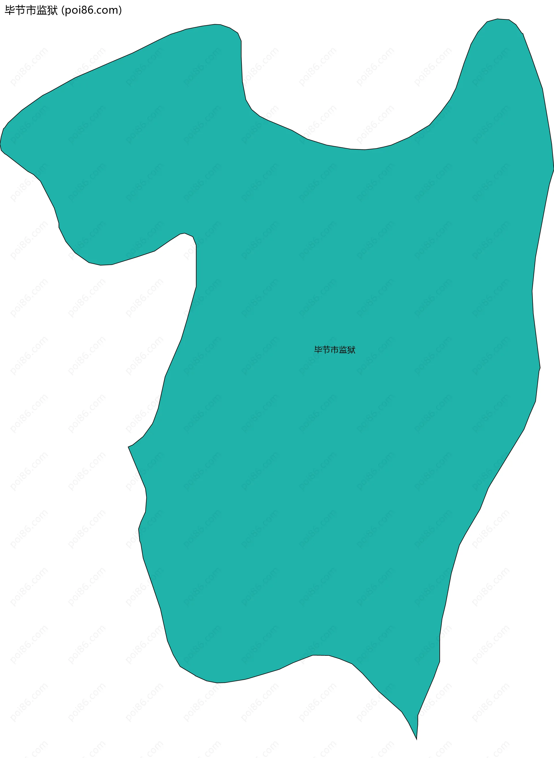 毕节市监狱边界地图