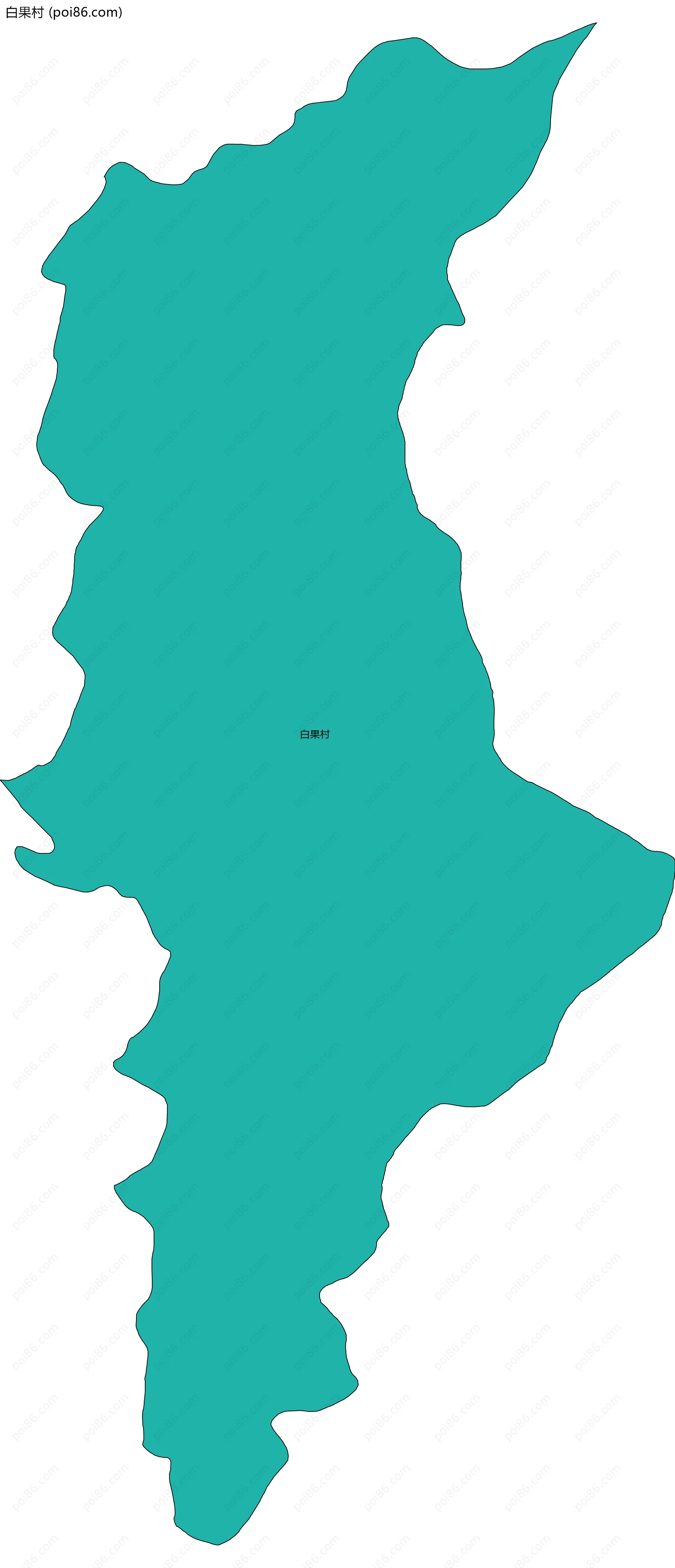 白果村边界地图