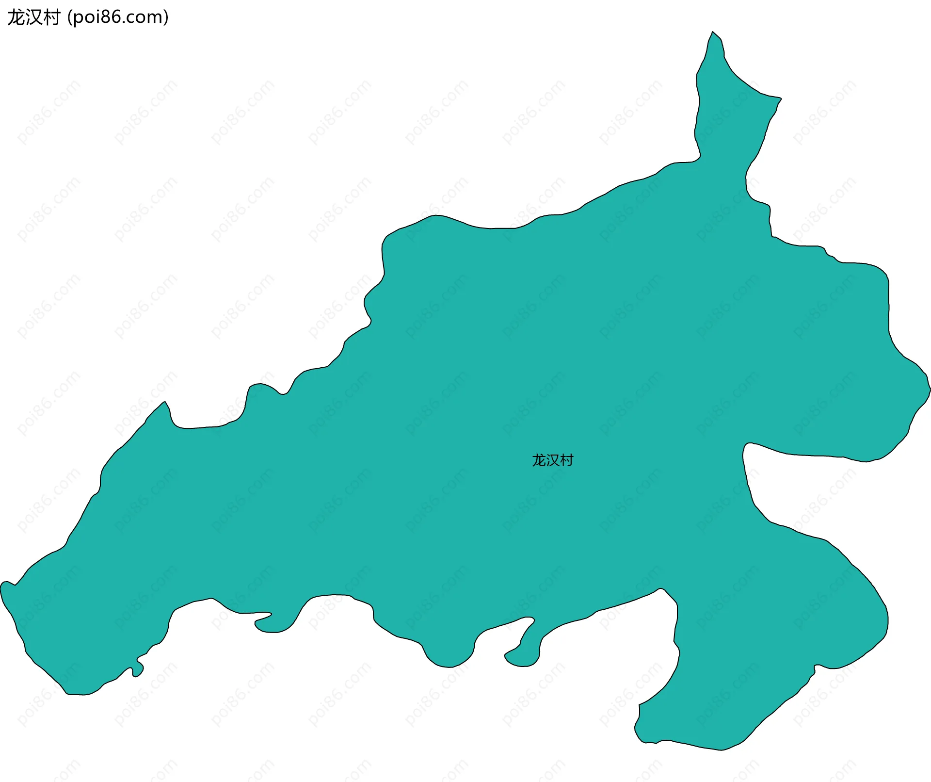 龙汉村边界地图