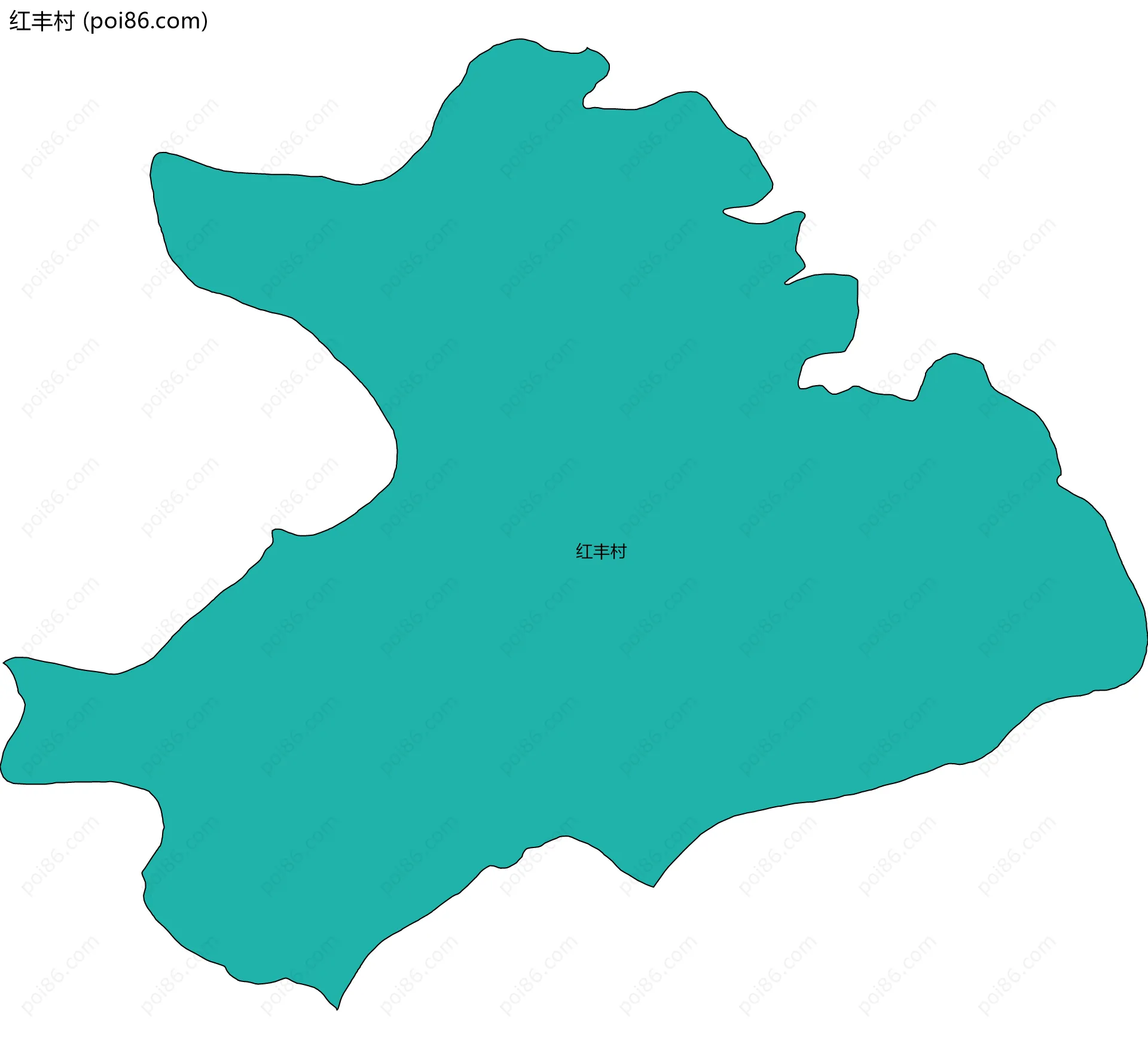 红丰村边界地图