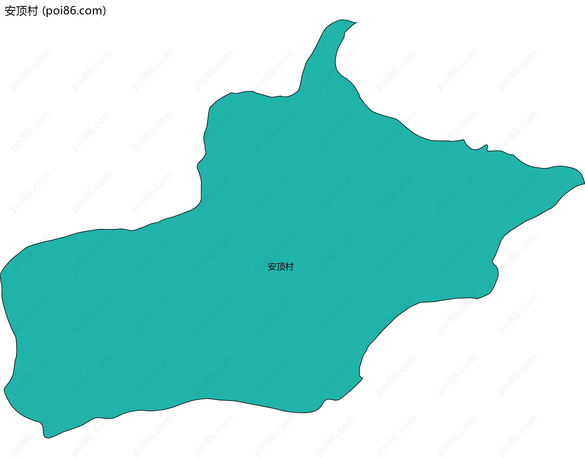 安顶村边界地图