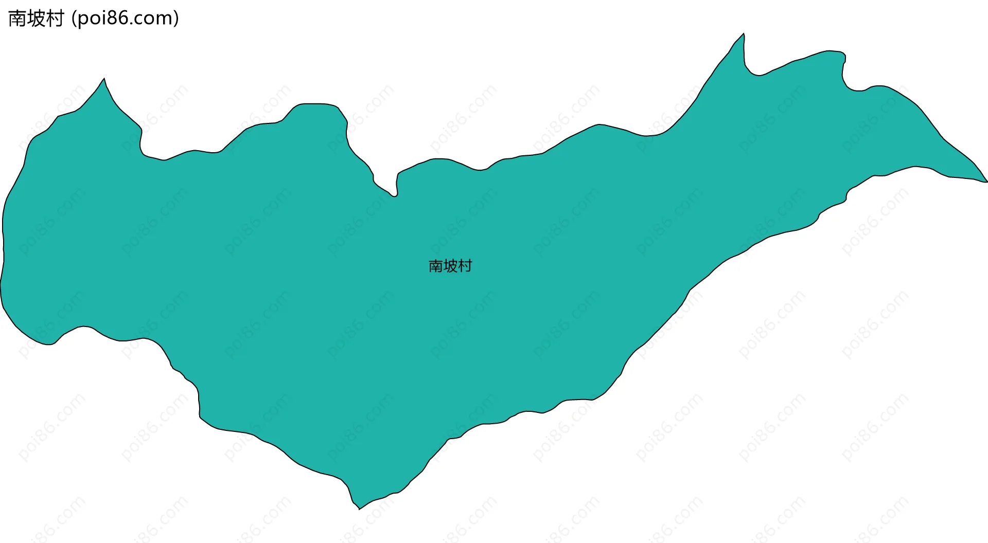 南坡村边界地图