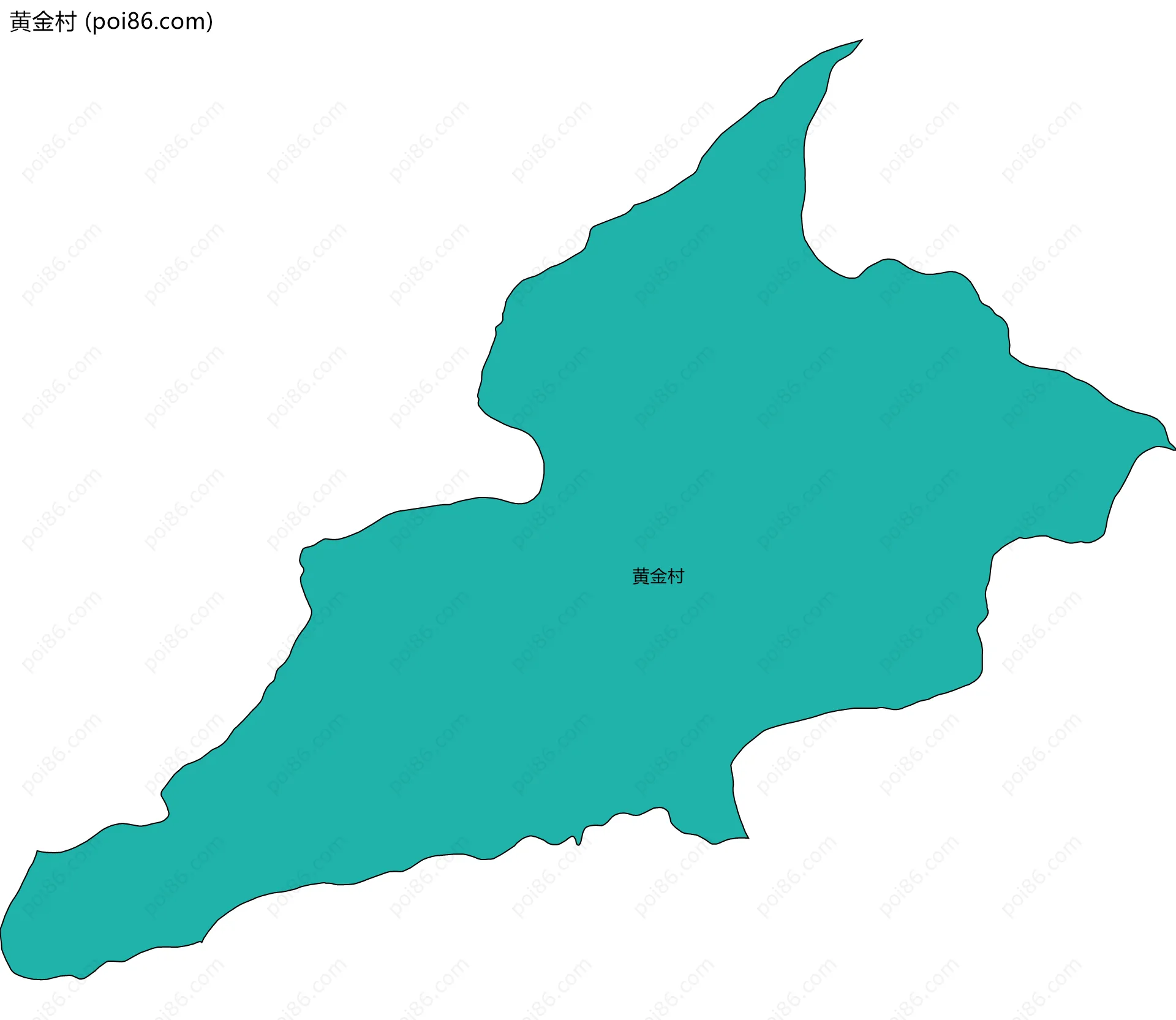 黄金村边界地图