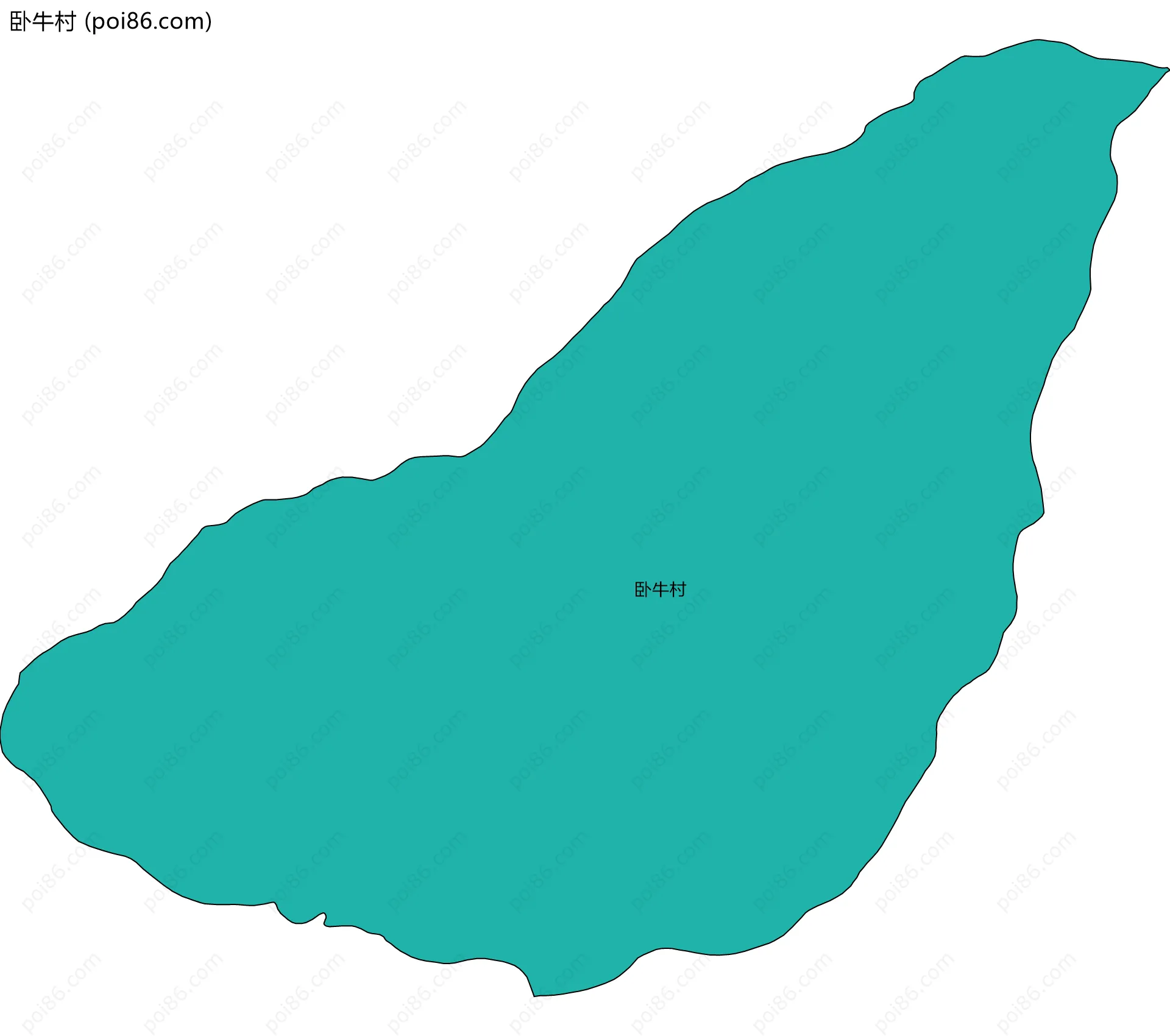 卧牛村边界地图