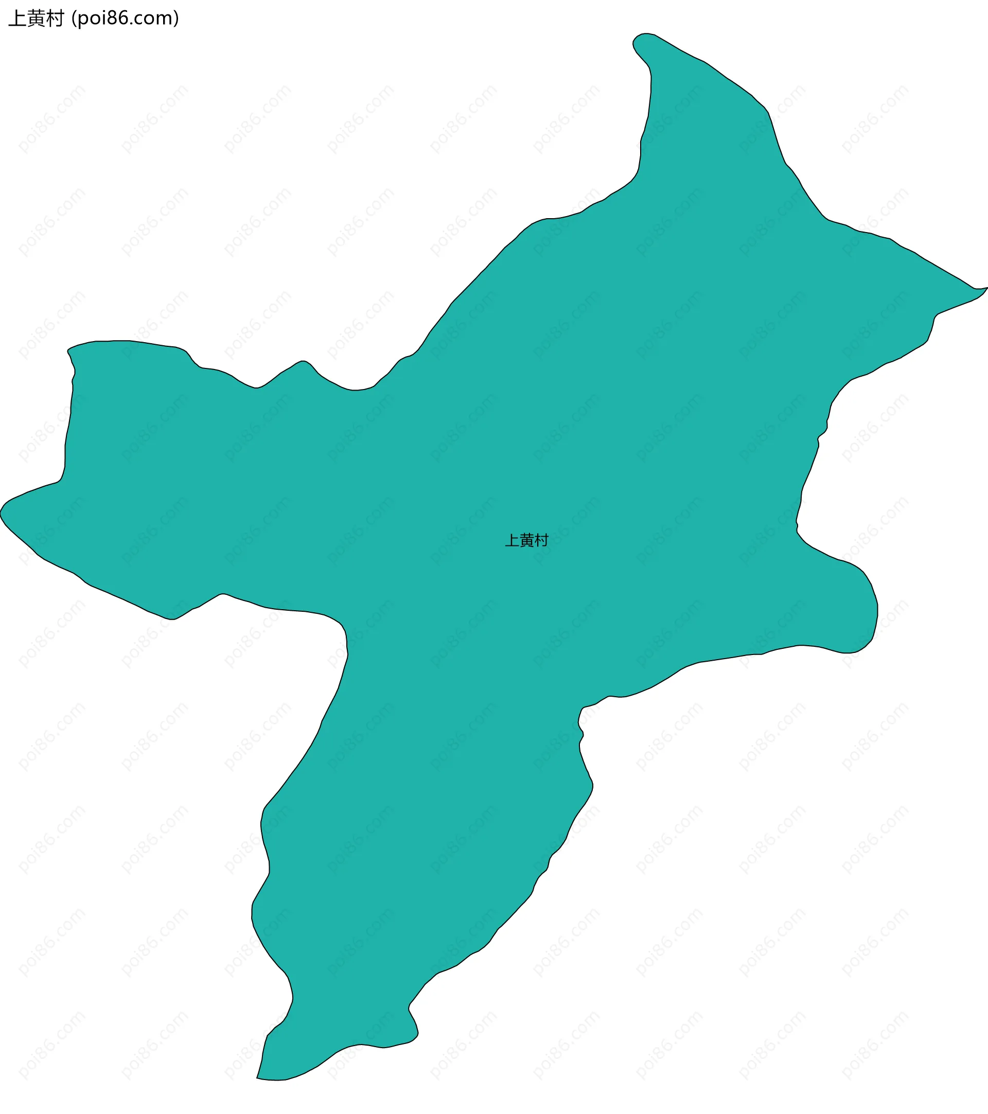 上黄村边界地图