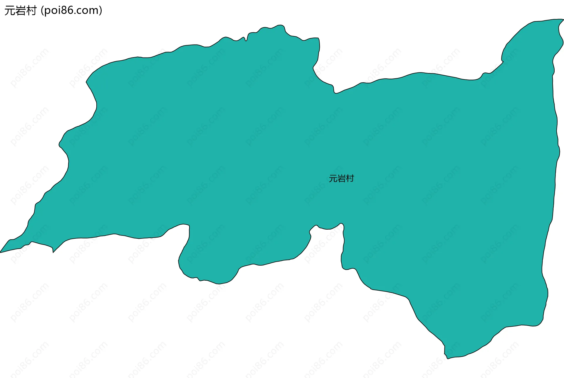 元岩村边界地图