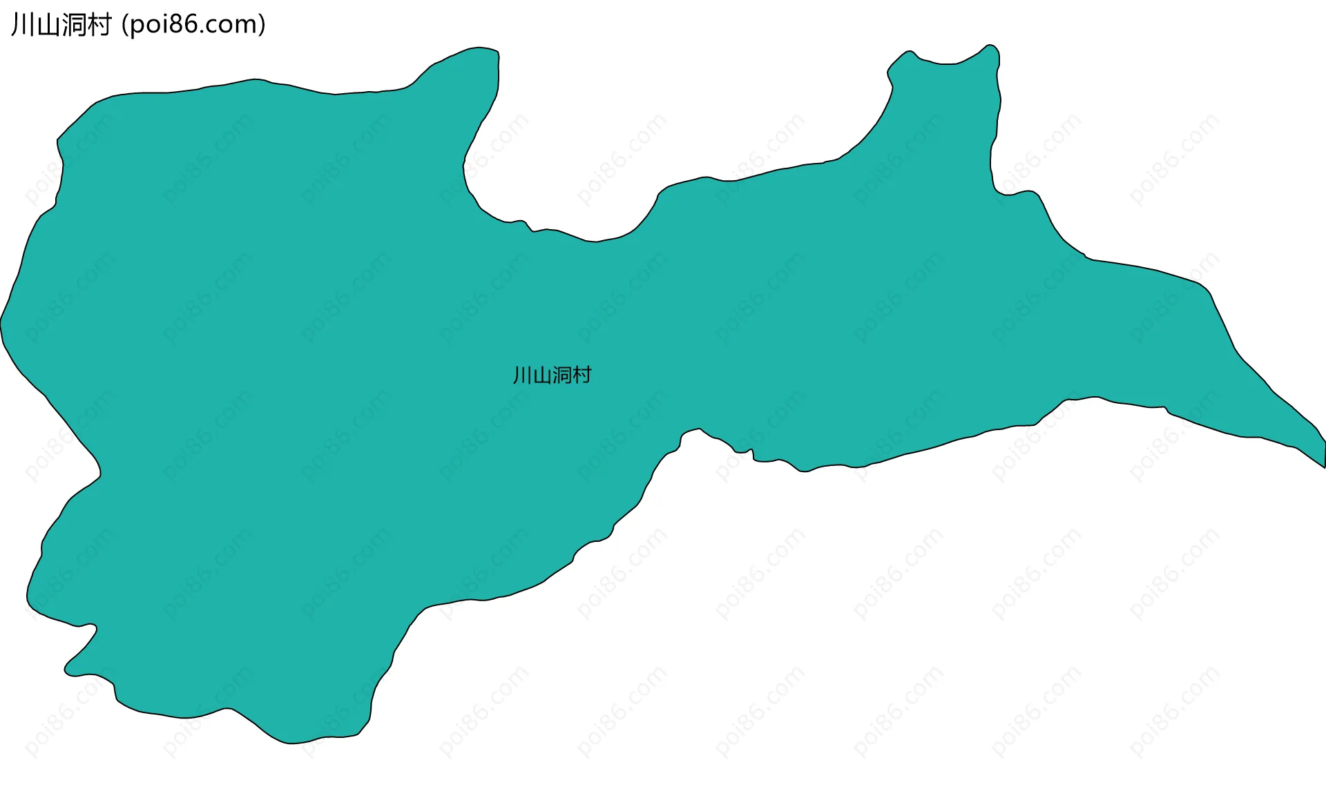 川山洞村边界地图