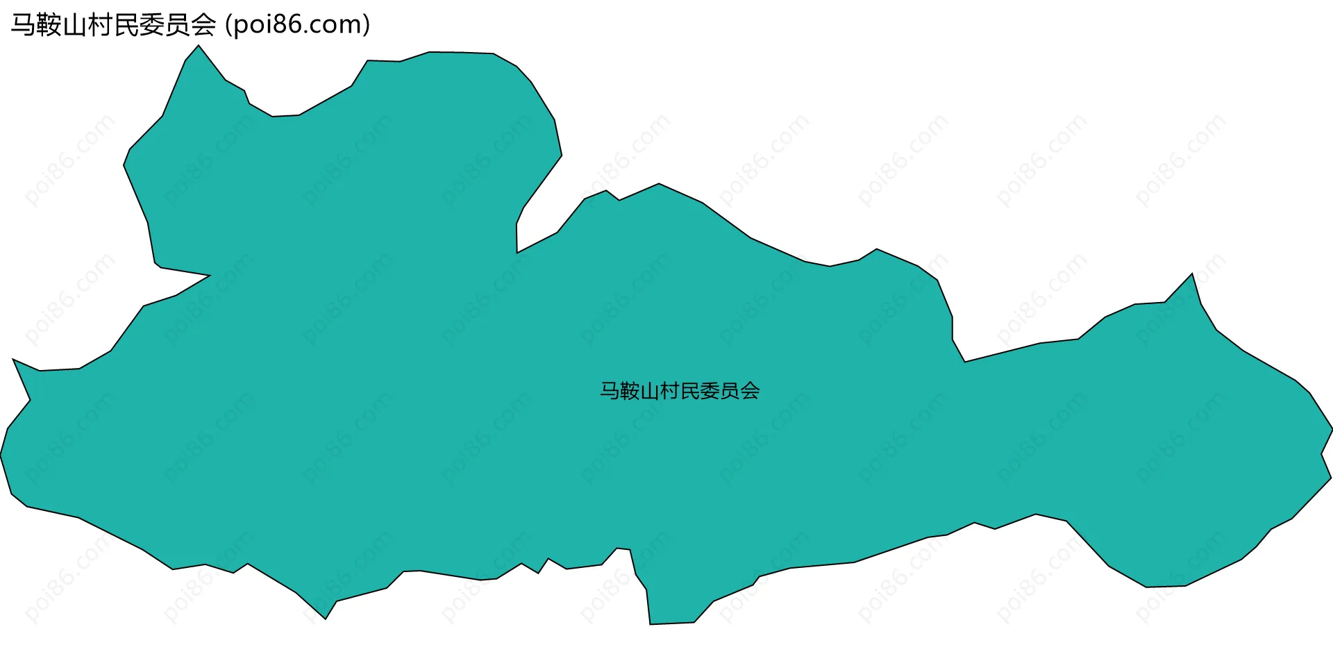 马鞍山村民委员会边界地图