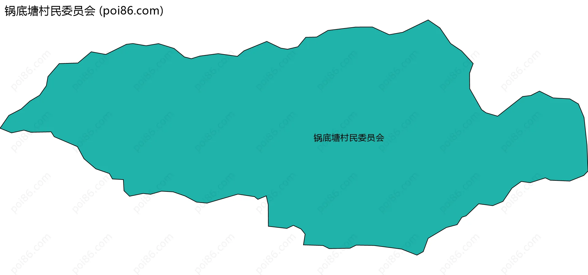 锅底塘村民委员会边界地图