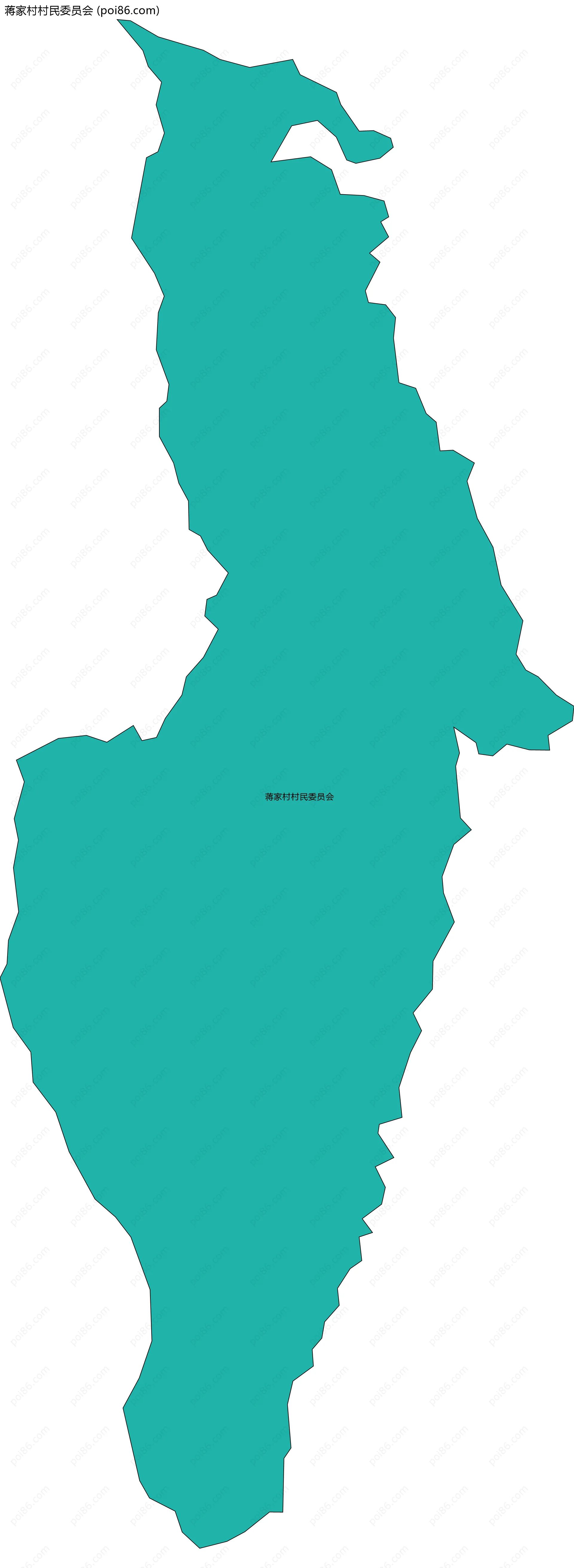 蒋家村村民委员会边界地图