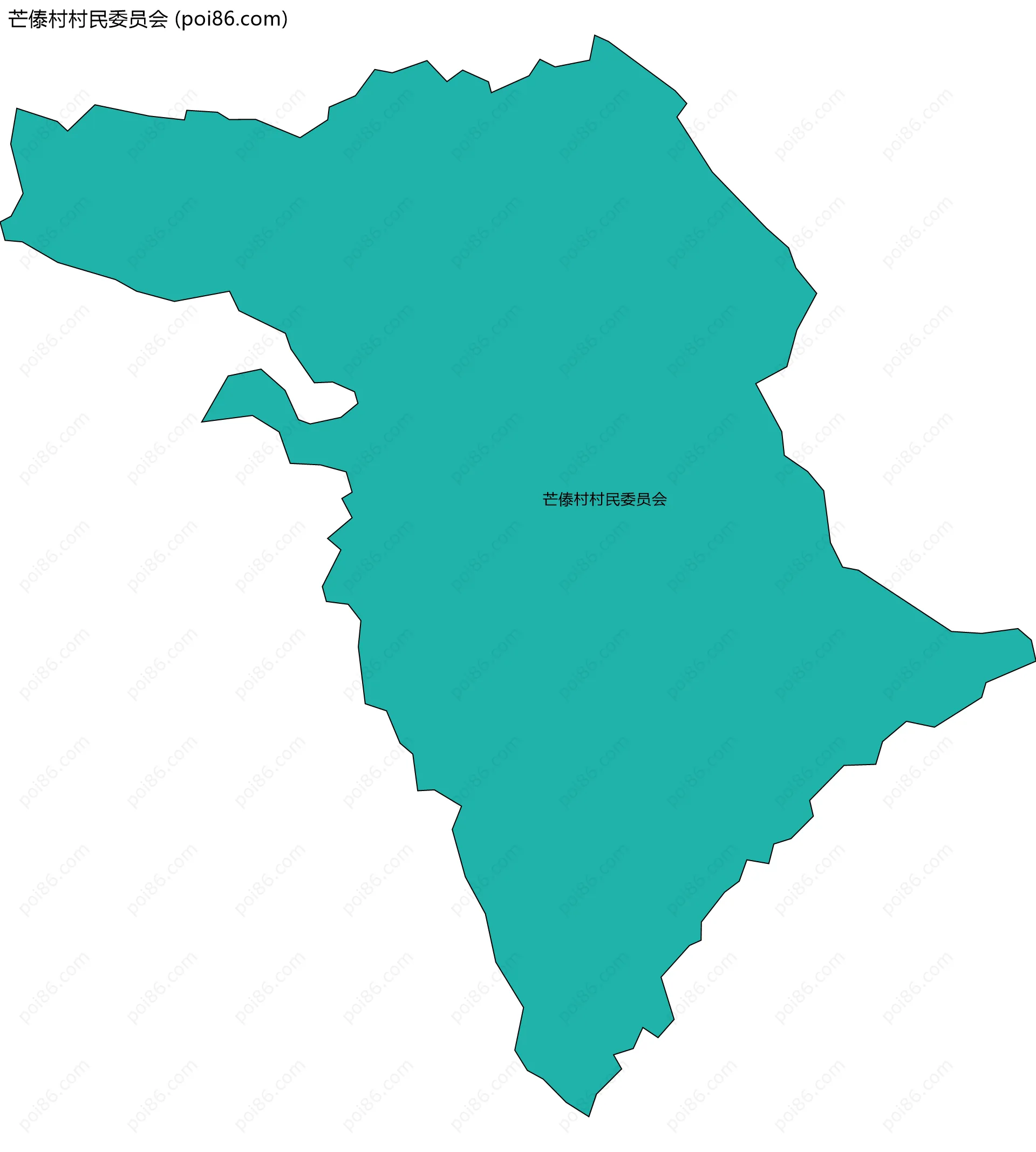 芒傣村村民委员会边界地图