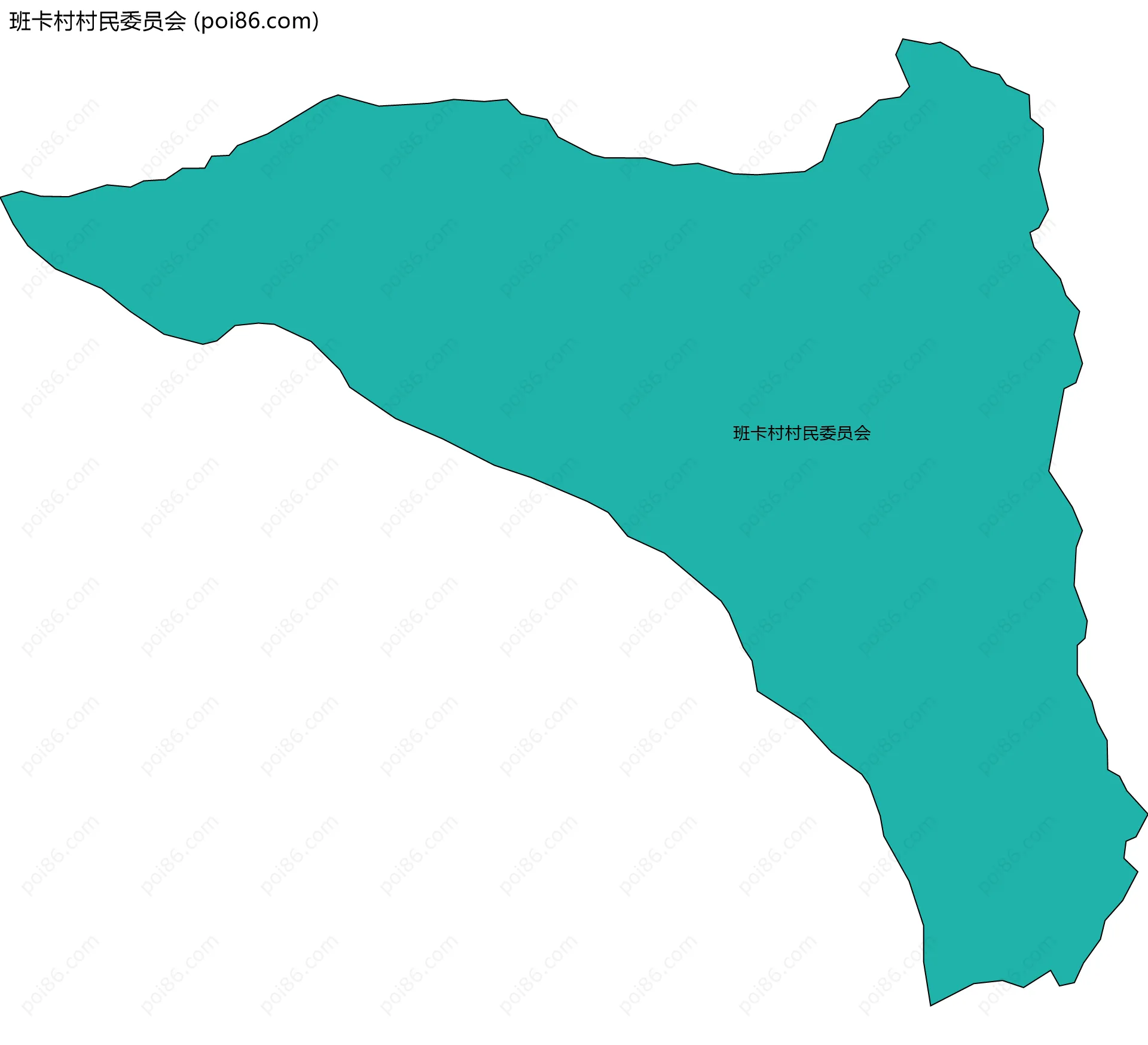 班卡村村民委员会边界地图