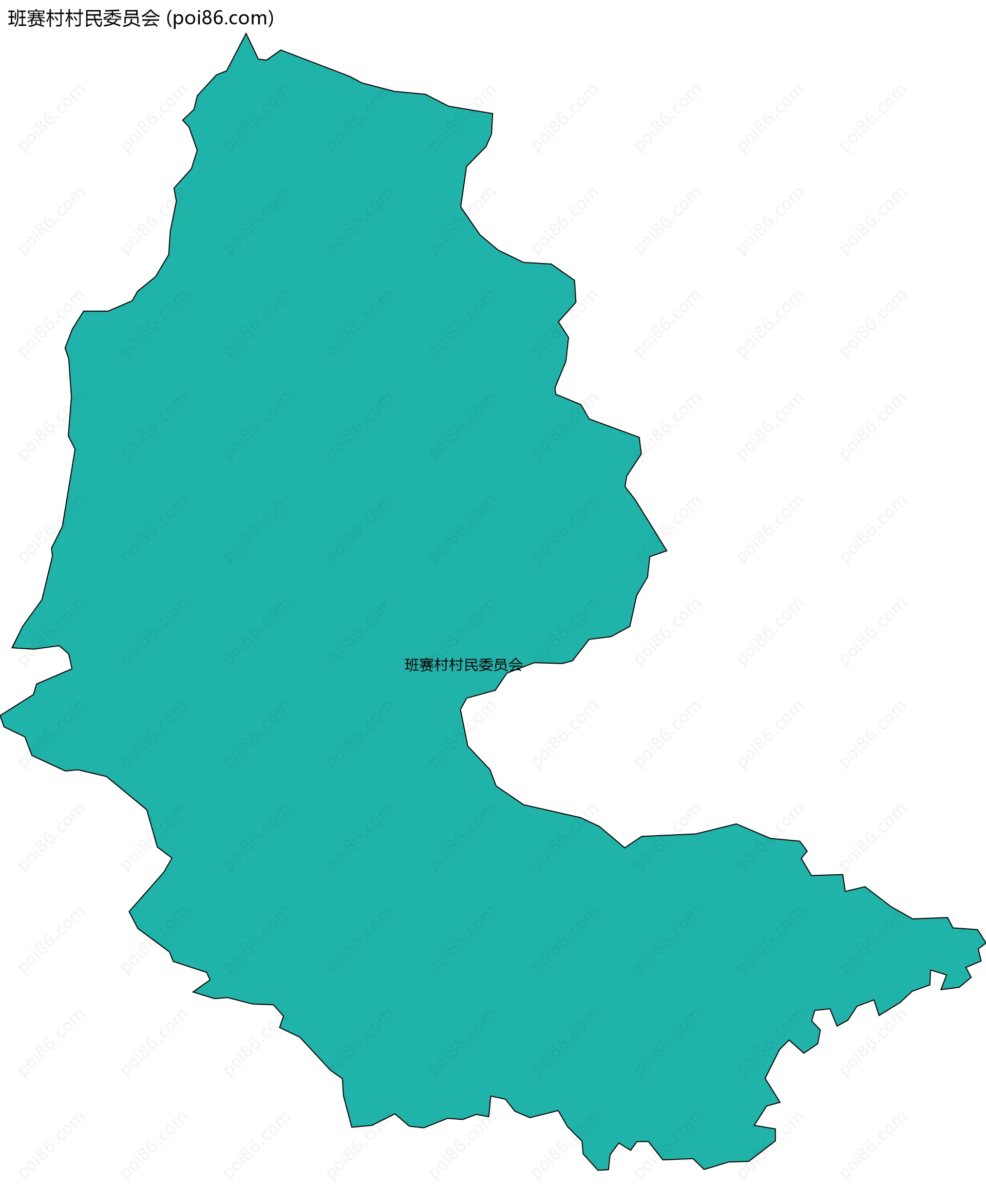 班赛村村民委员会边界地图