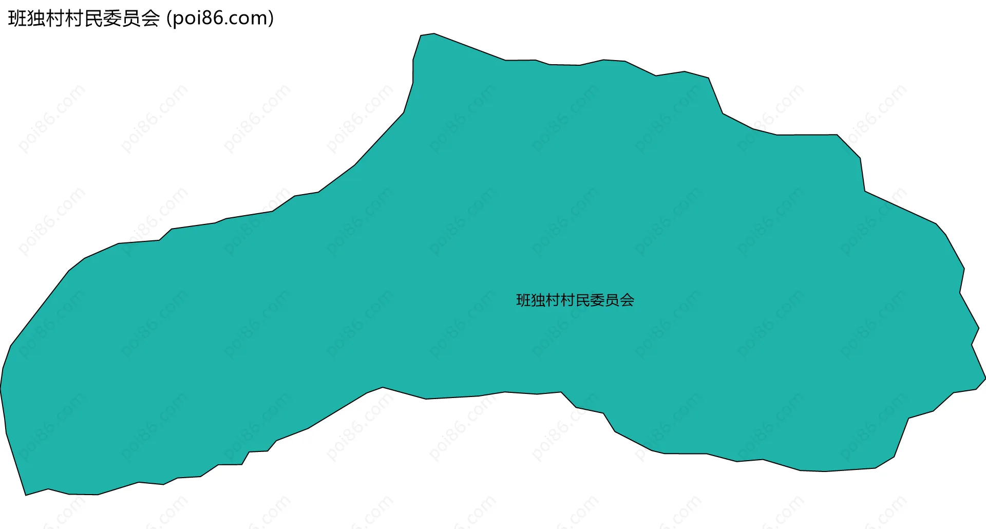 班独村村民委员会边界地图