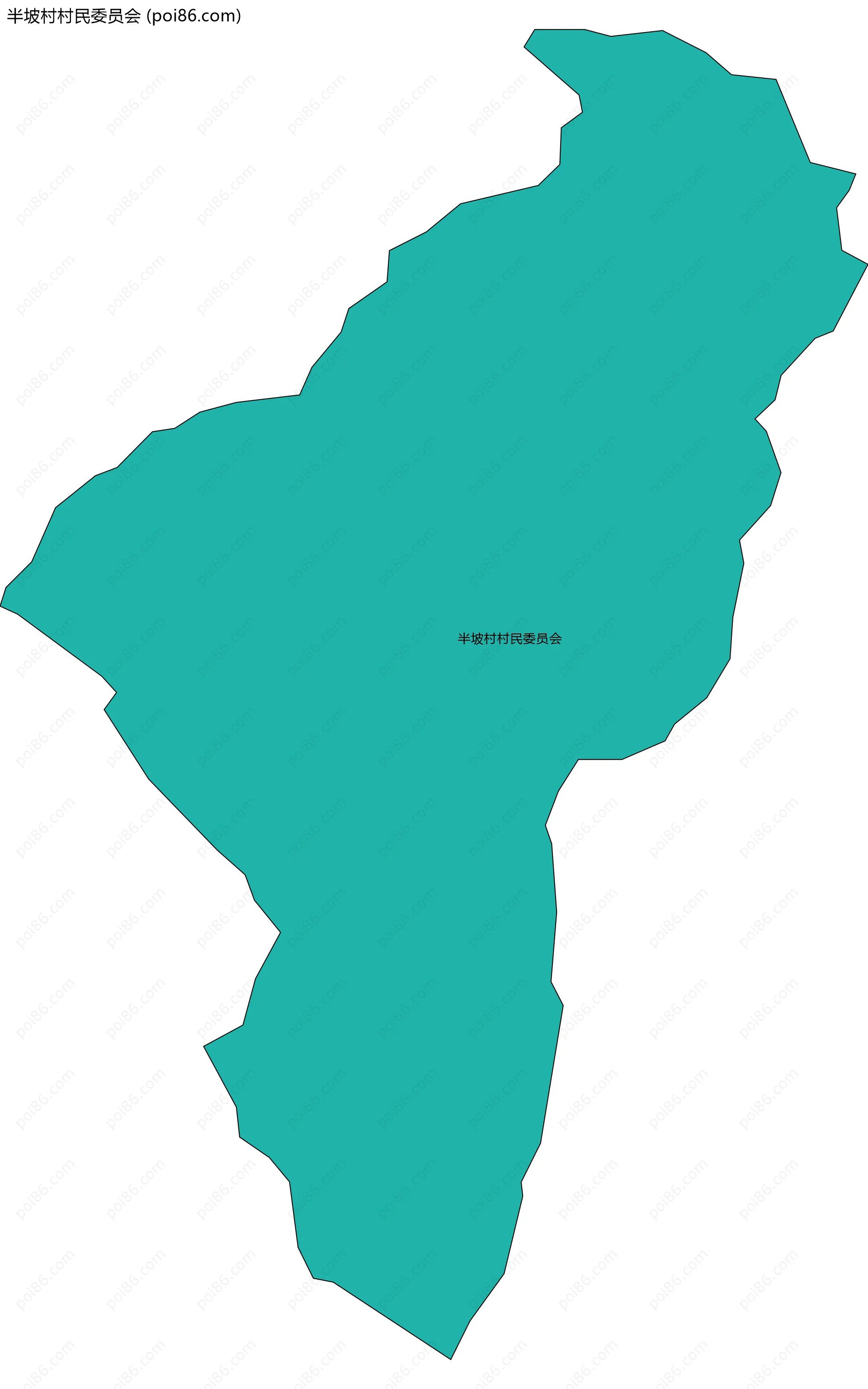 半坡村村民委员会边界地图