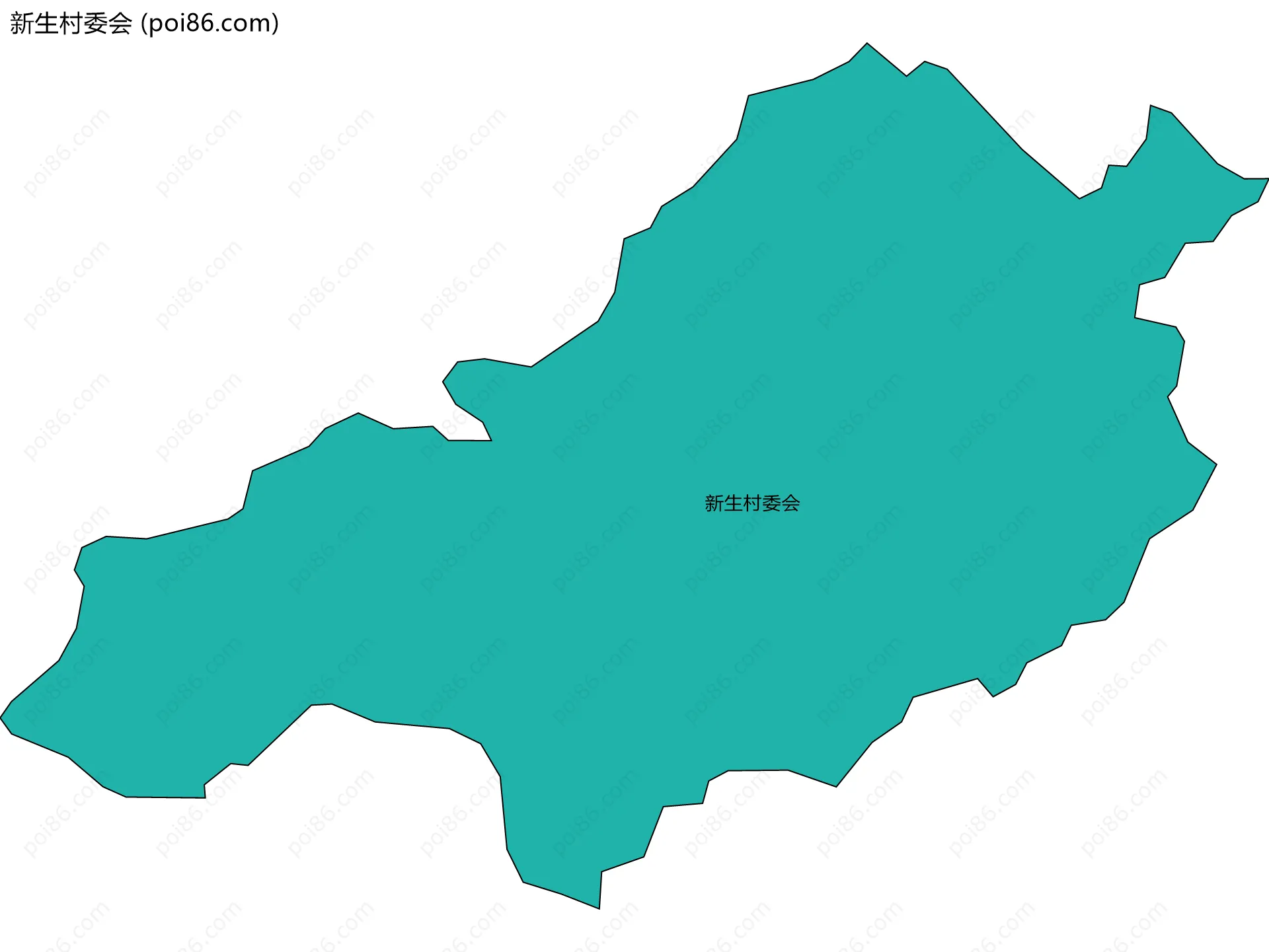 新生村委会边界地图