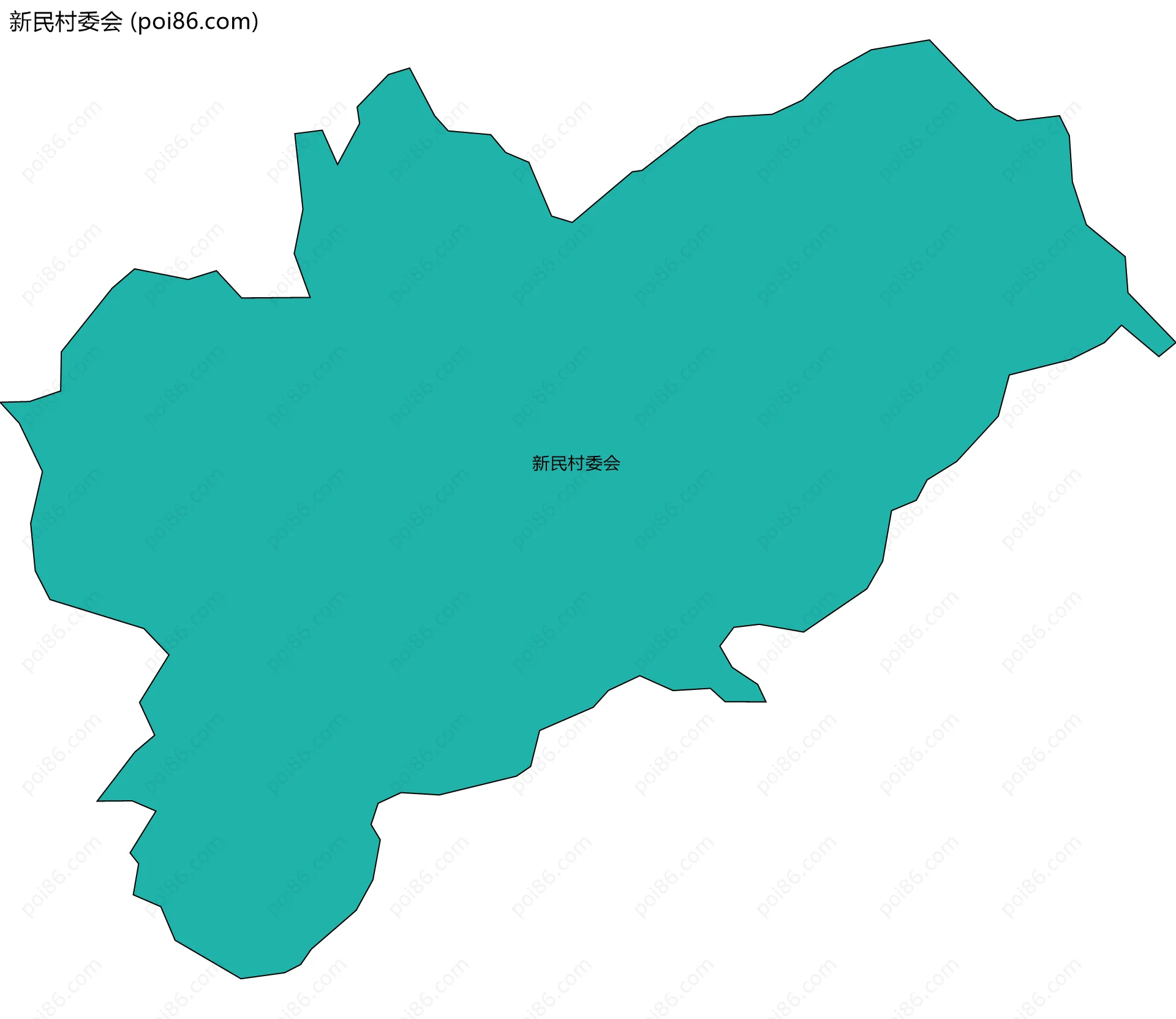新民村委会边界地图