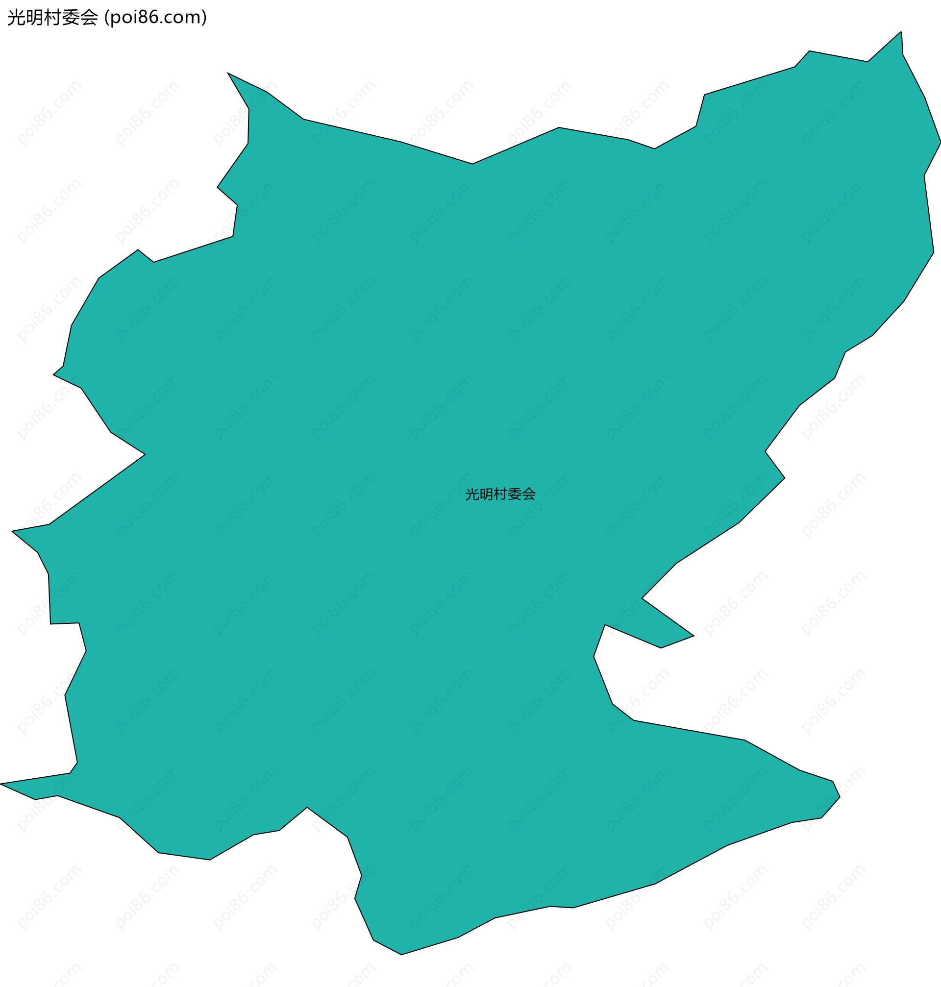 光明村委会边界地图