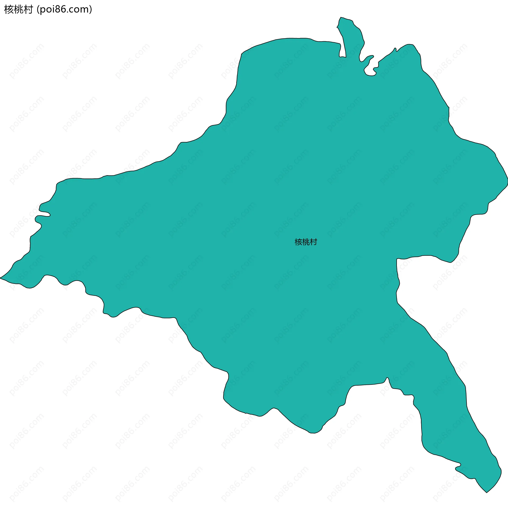 核桃村边界地图