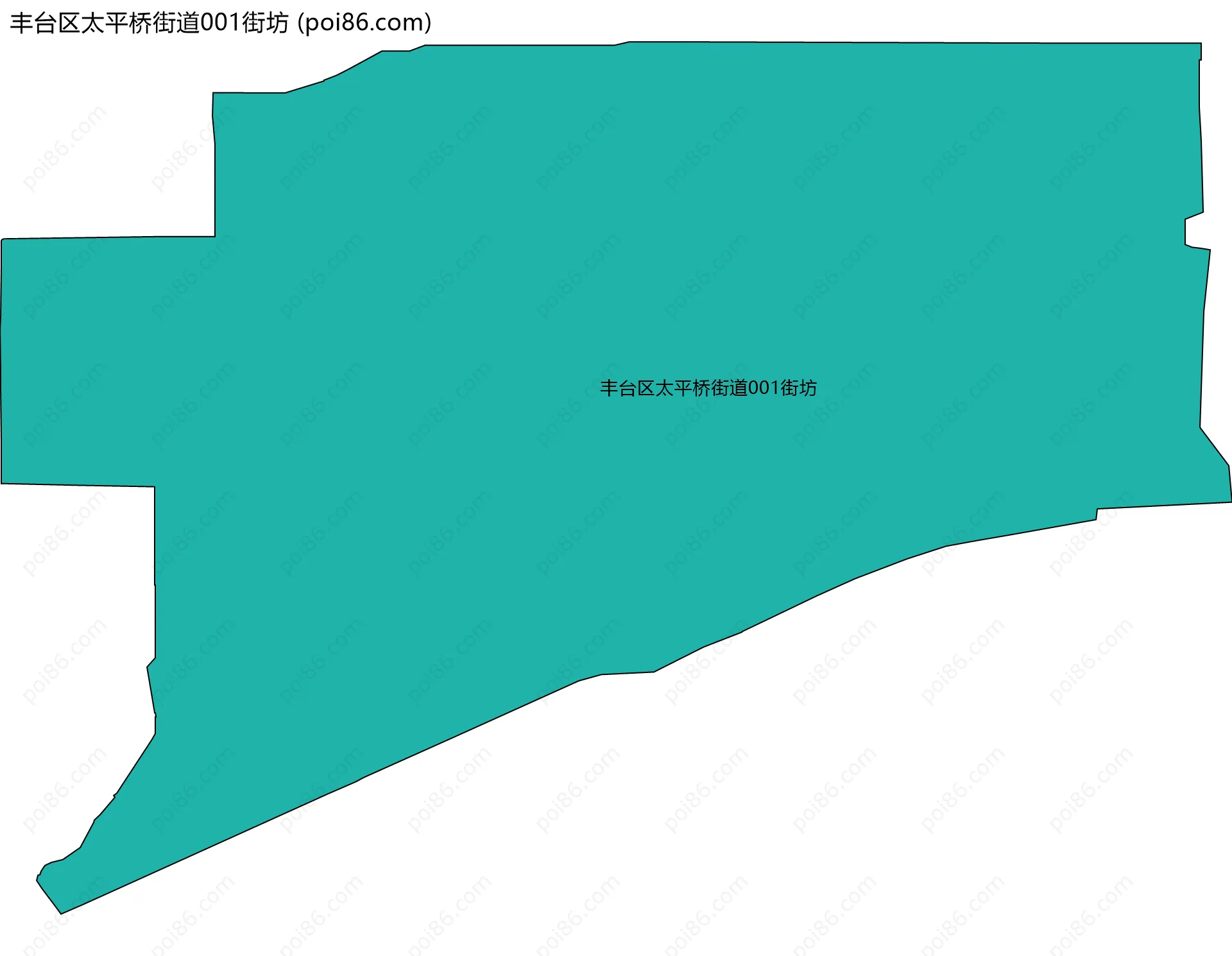 丰台区太平桥街道001街坊边界地图