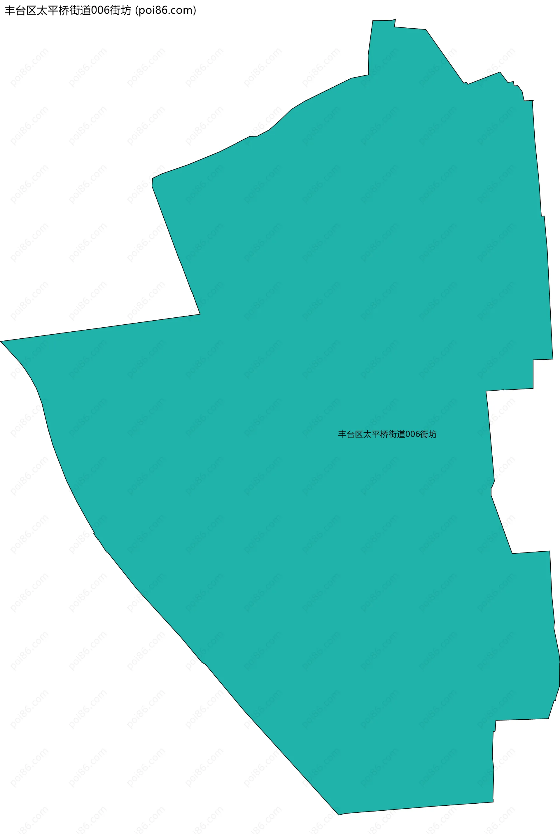 丰台区太平桥街道006街坊边界地图