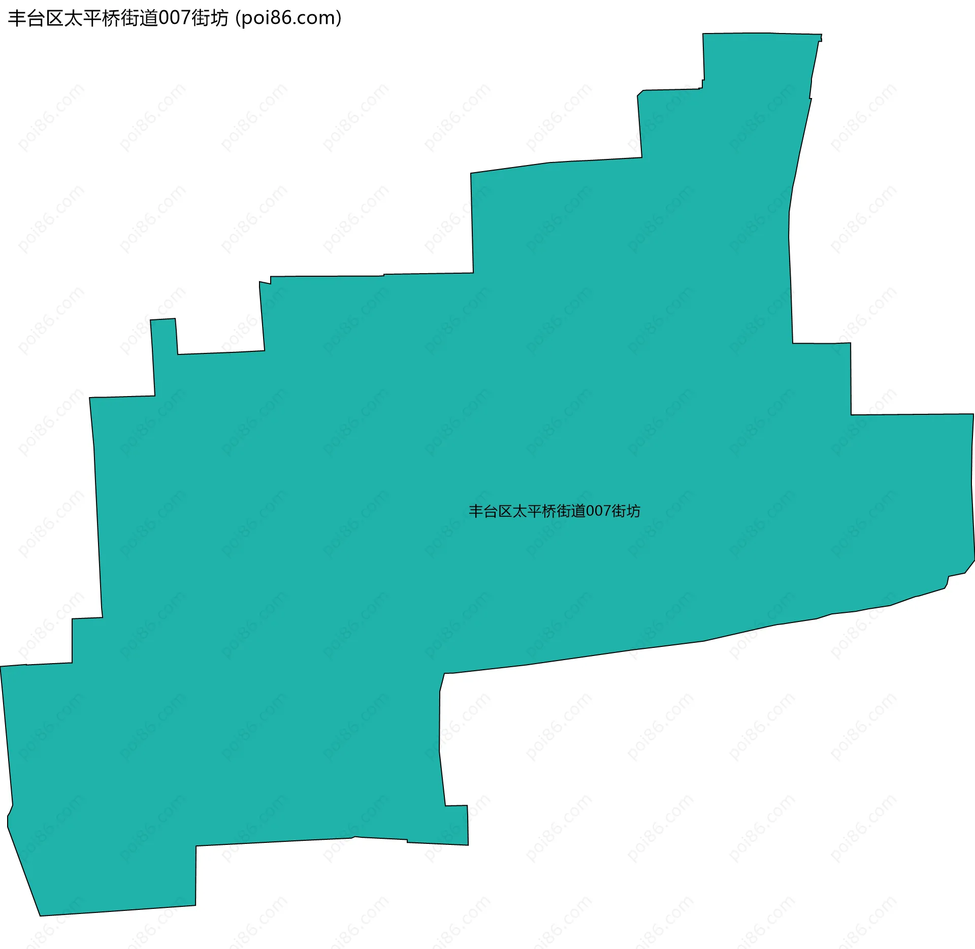 丰台区太平桥街道007街坊边界地图
