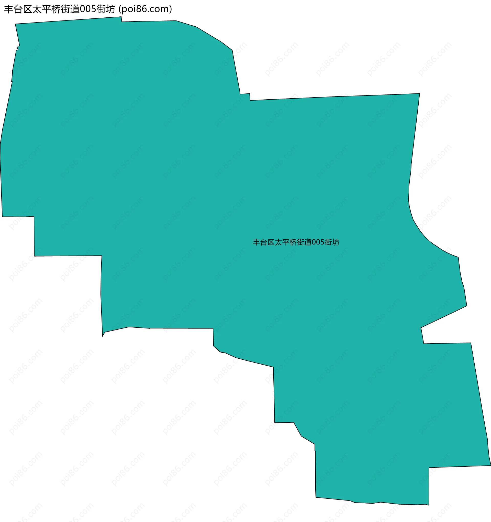 丰台区太平桥街道005街坊边界地图