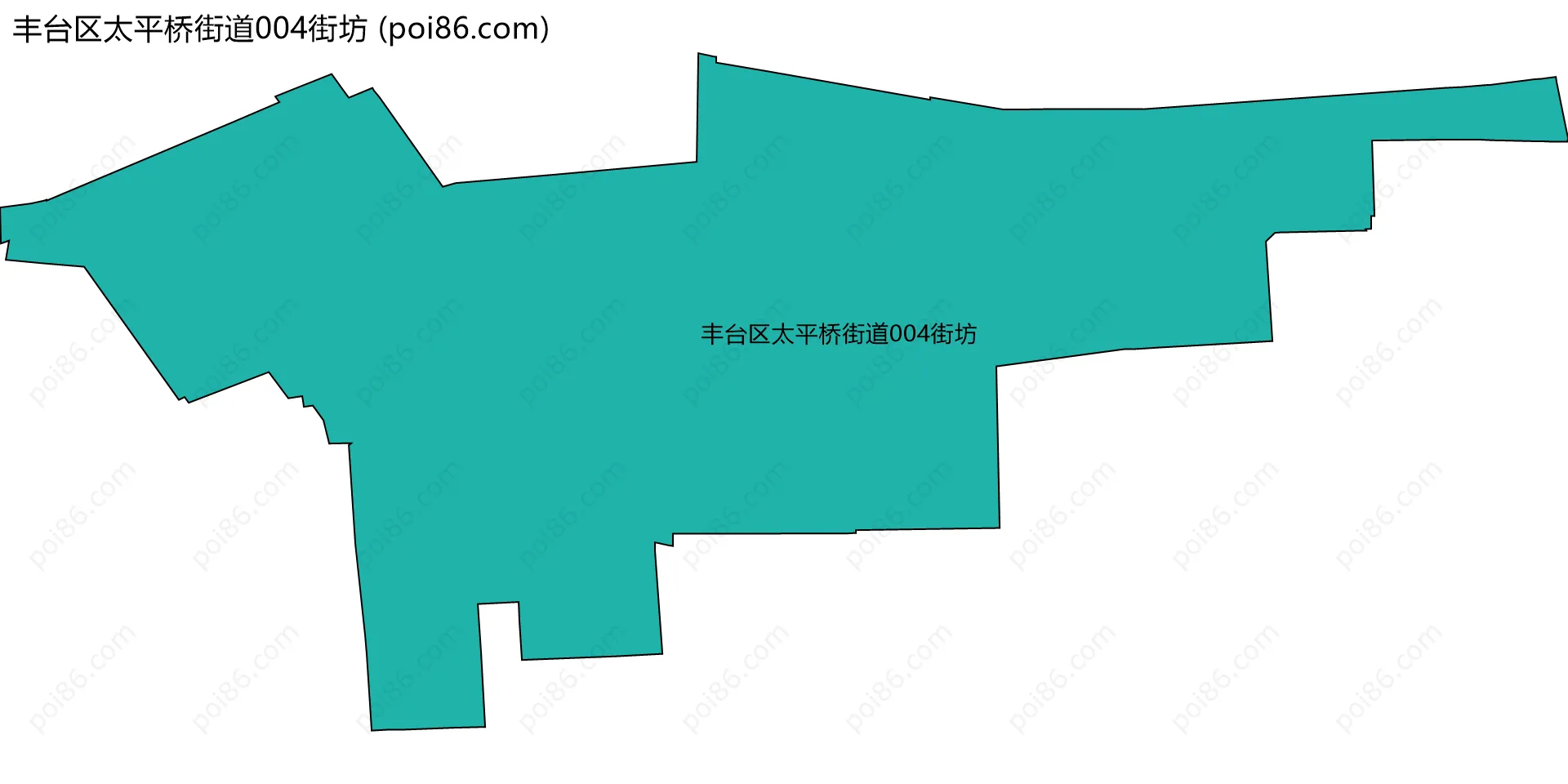 丰台区太平桥街道004街坊边界地图