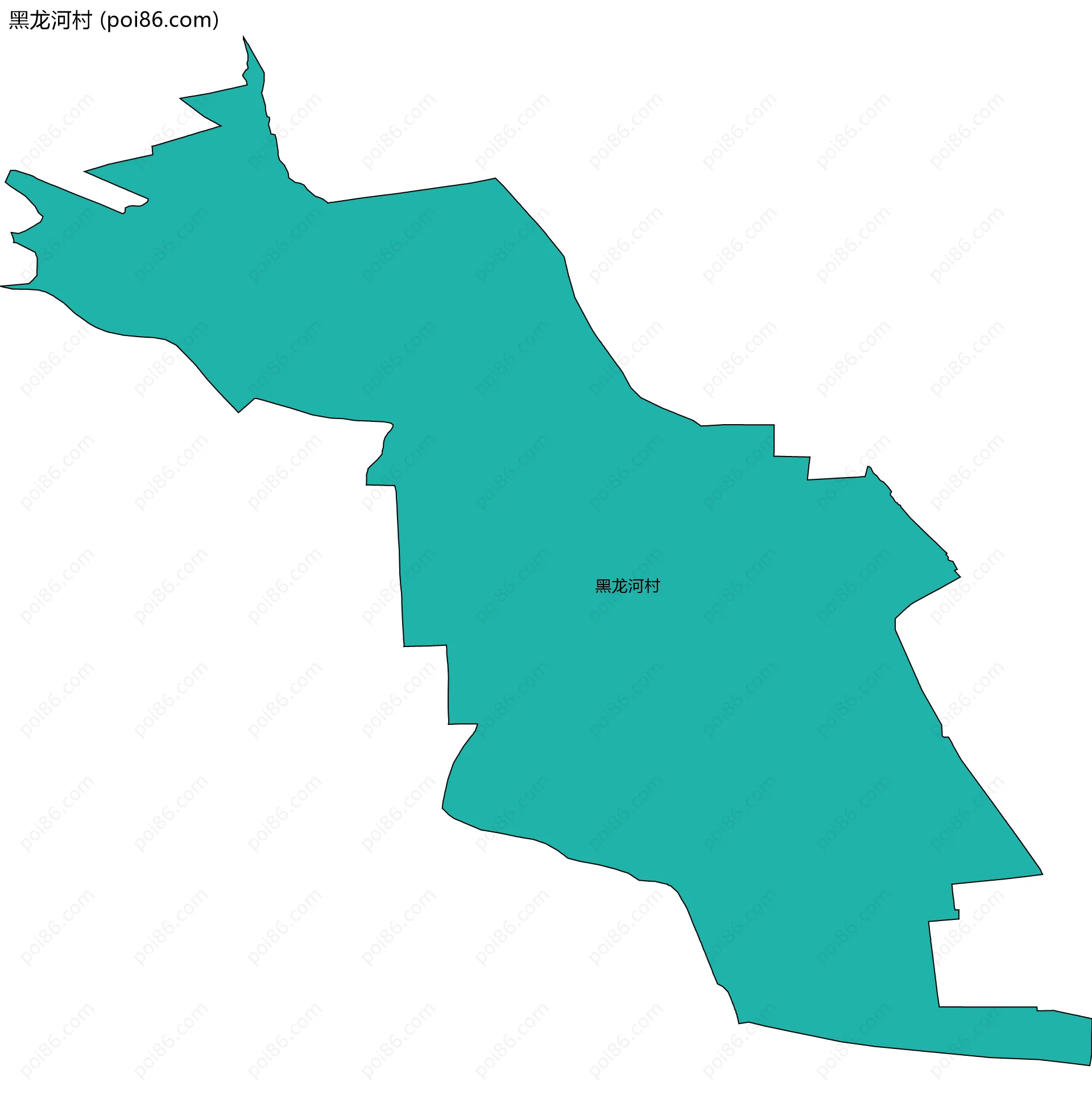 黑龙河村边界地图