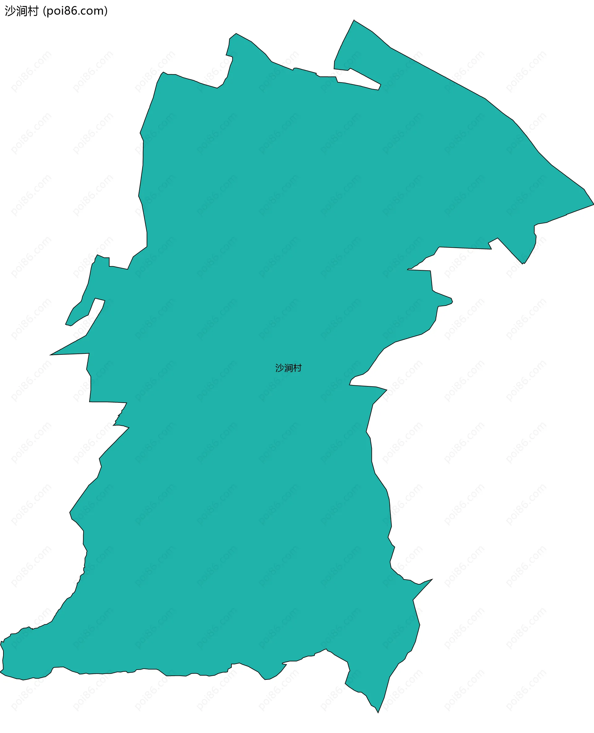 沙涧村边界地图