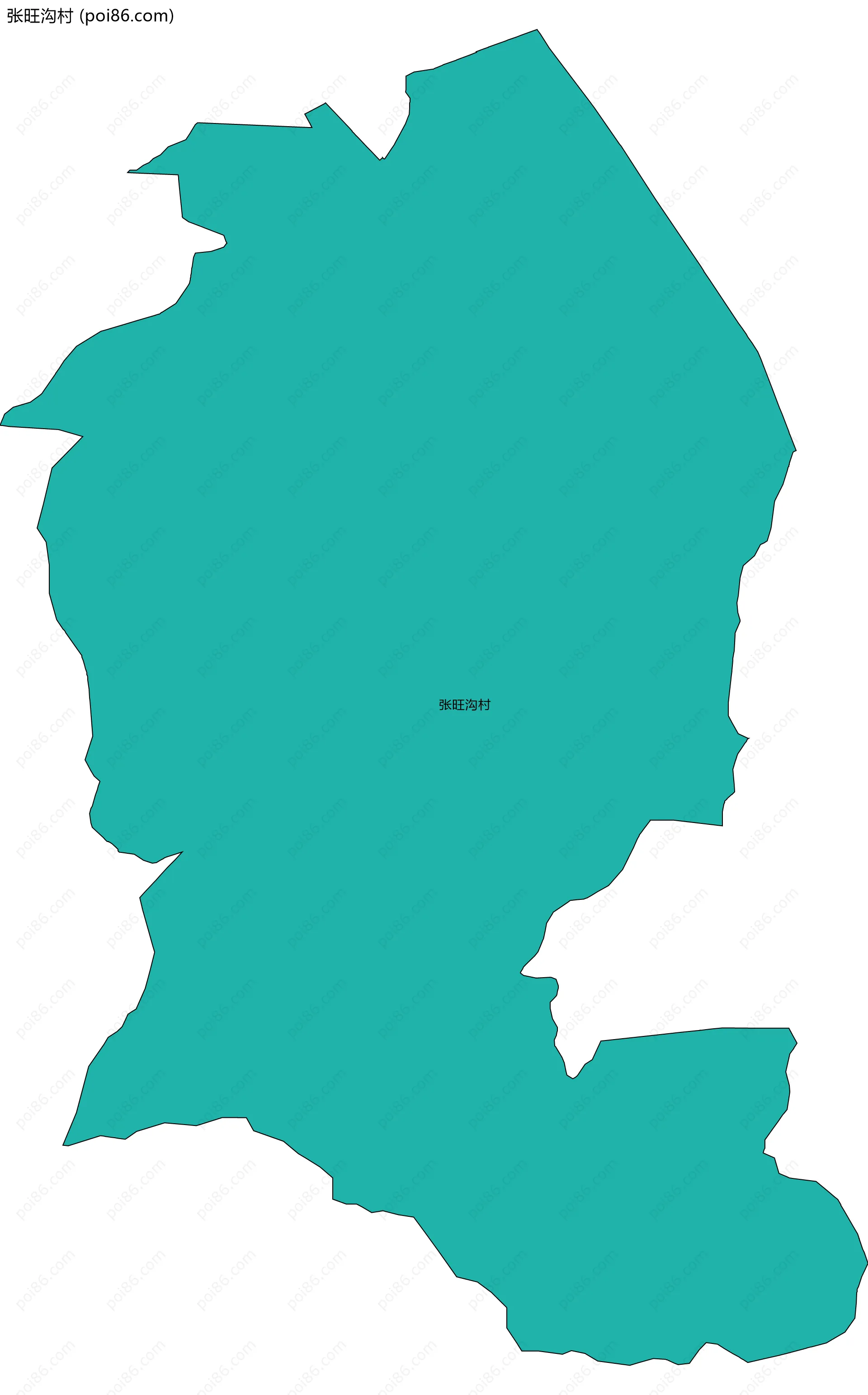 张旺沟村边界地图