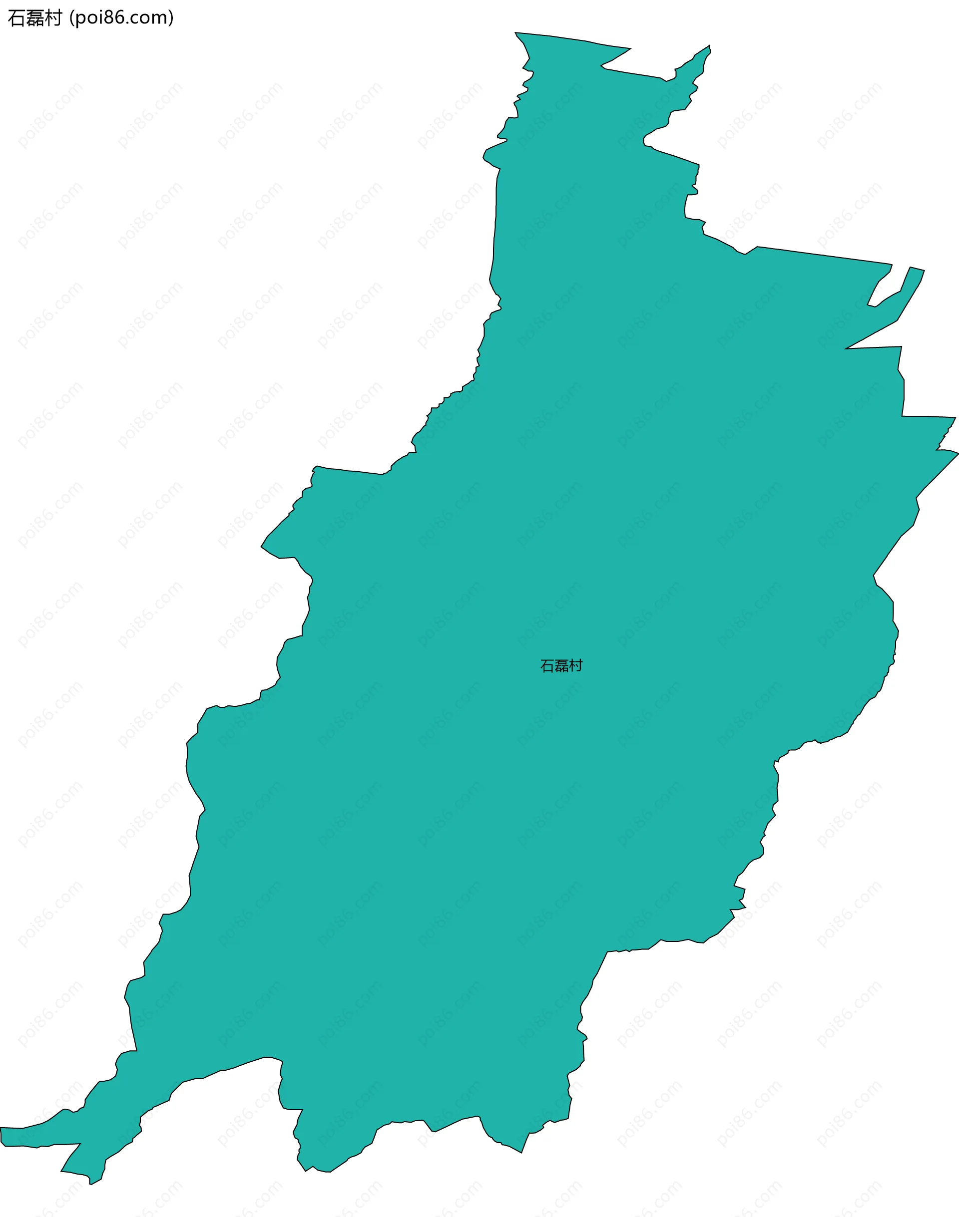 石磊村边界地图