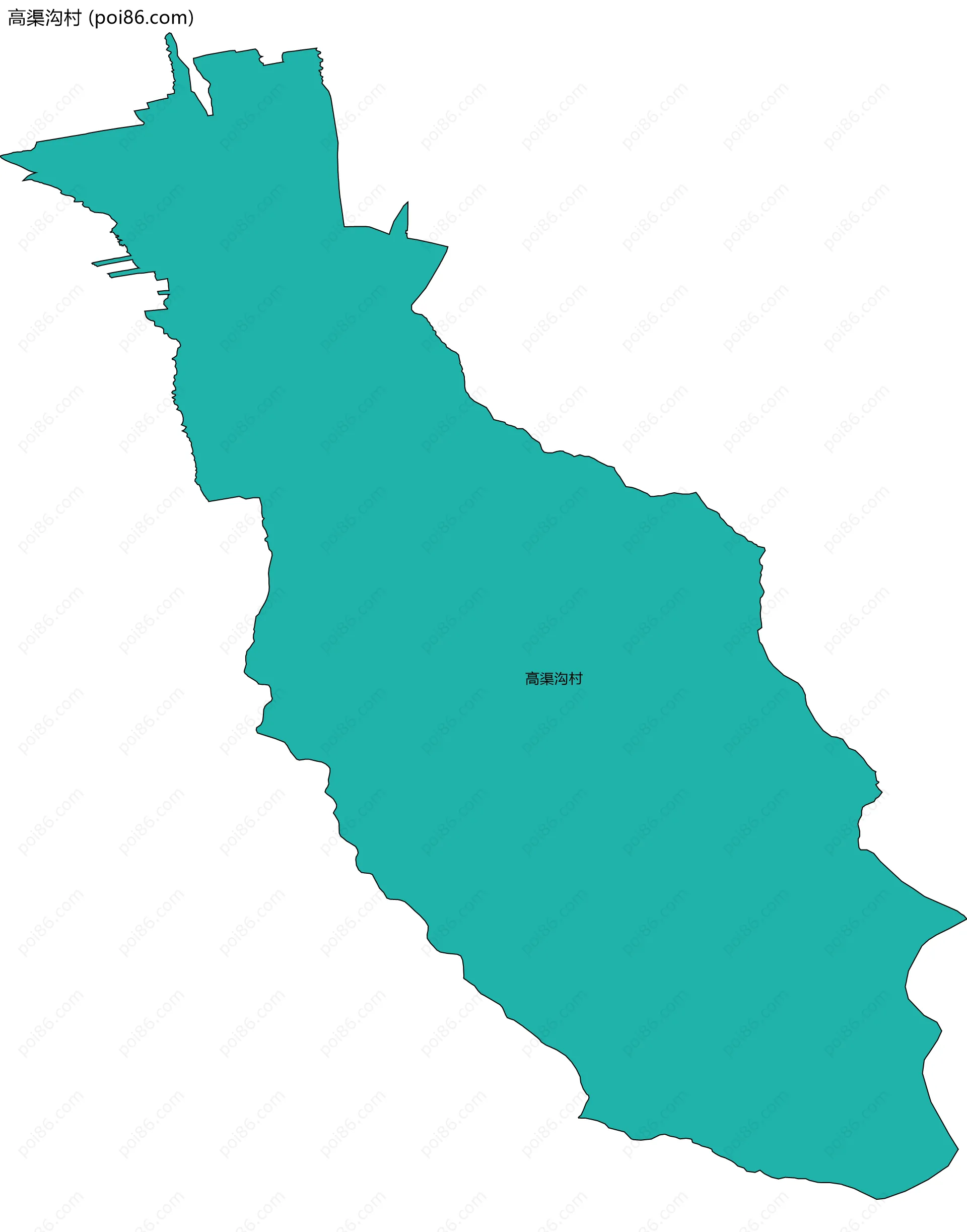 高渠沟村边界地图