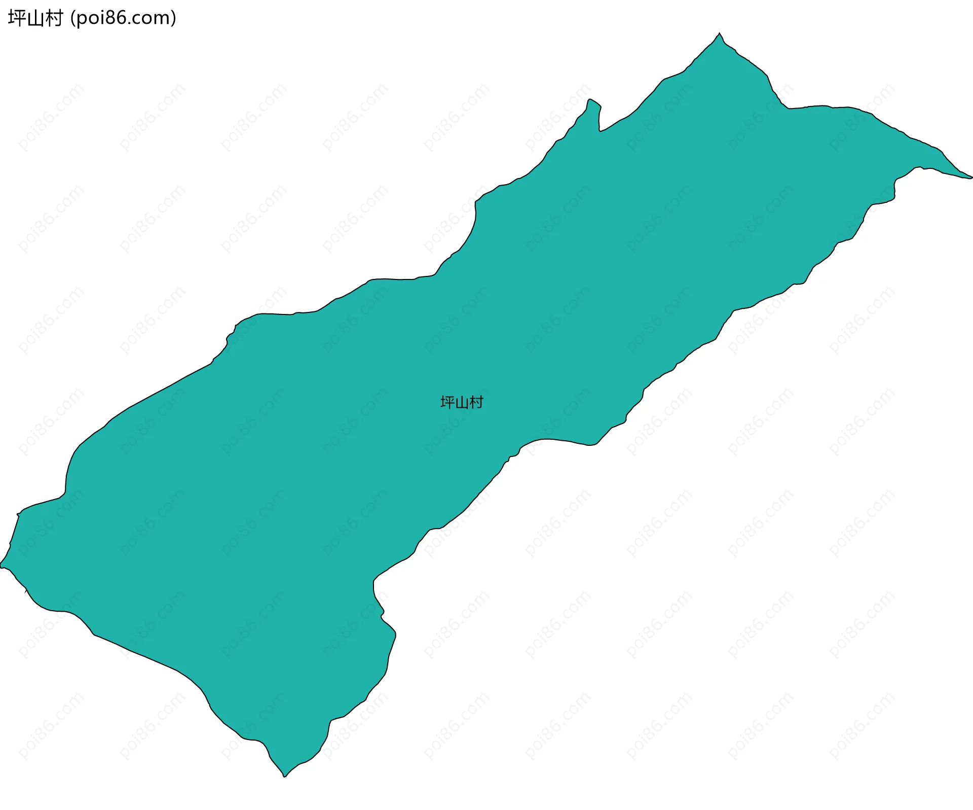 坪山村边界地图